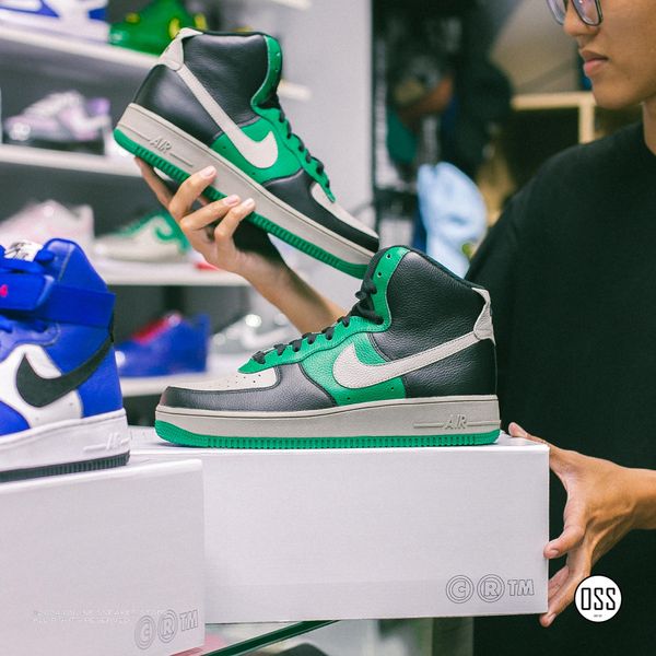  Nike Air Force 1 High By You - Black / Green / Grey 