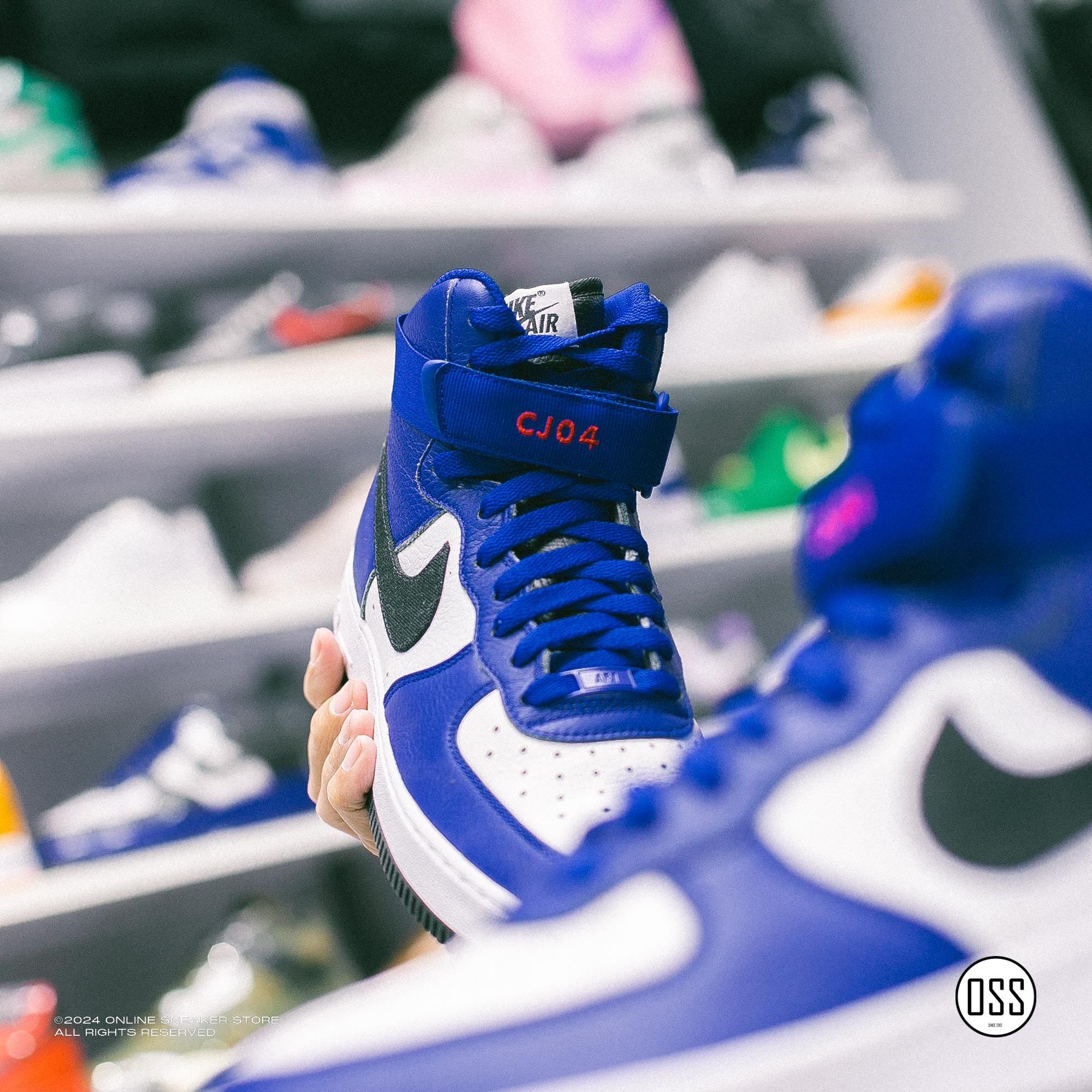  Nike Air Force 1 High By You - White Royal 