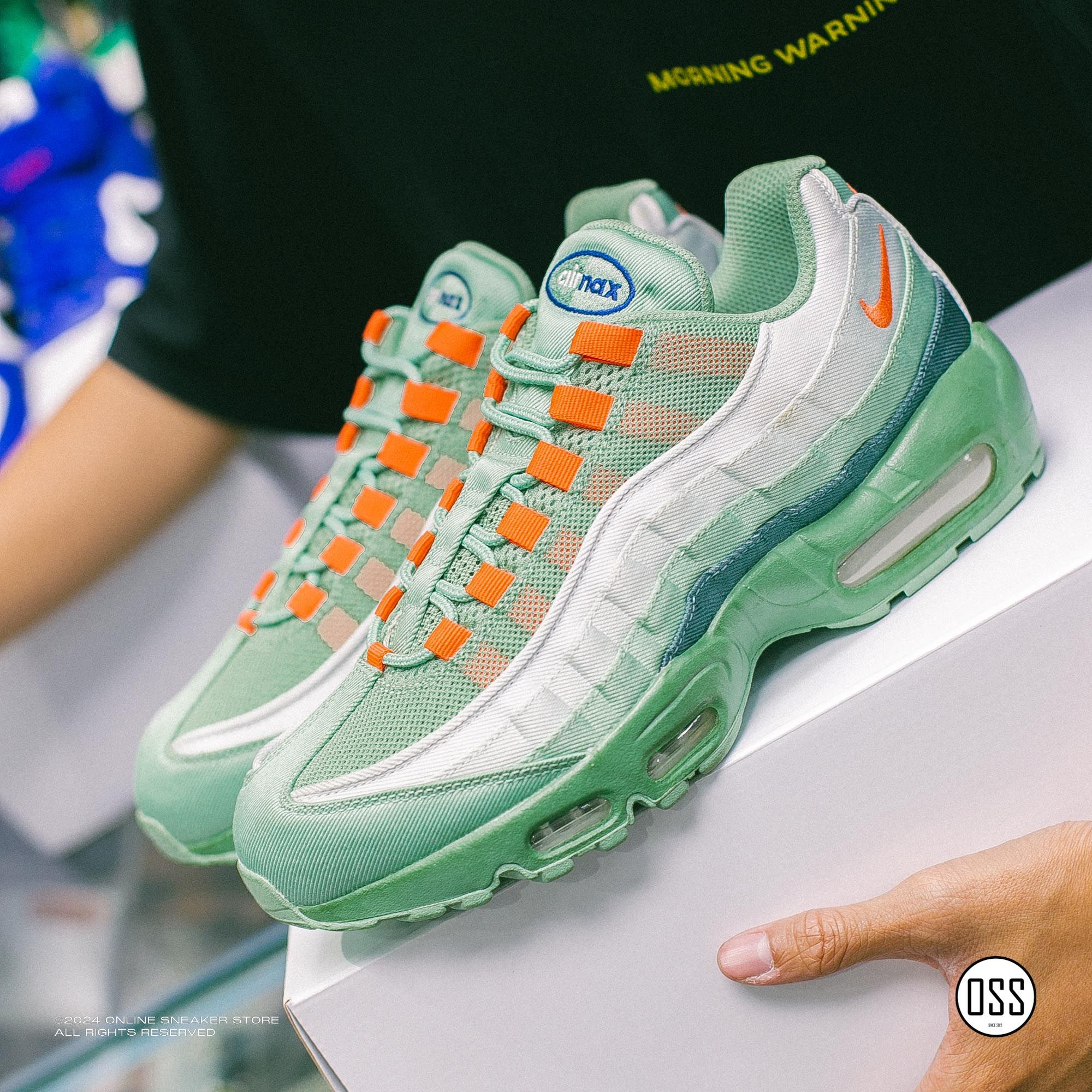  Nike Air Max 95 By You - Green / Grey / Orange 