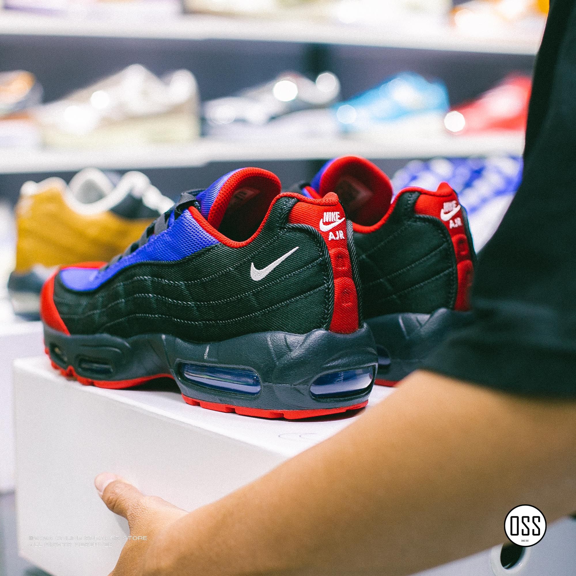  Nike Air Max 95 By You - Black / Red / Blue 