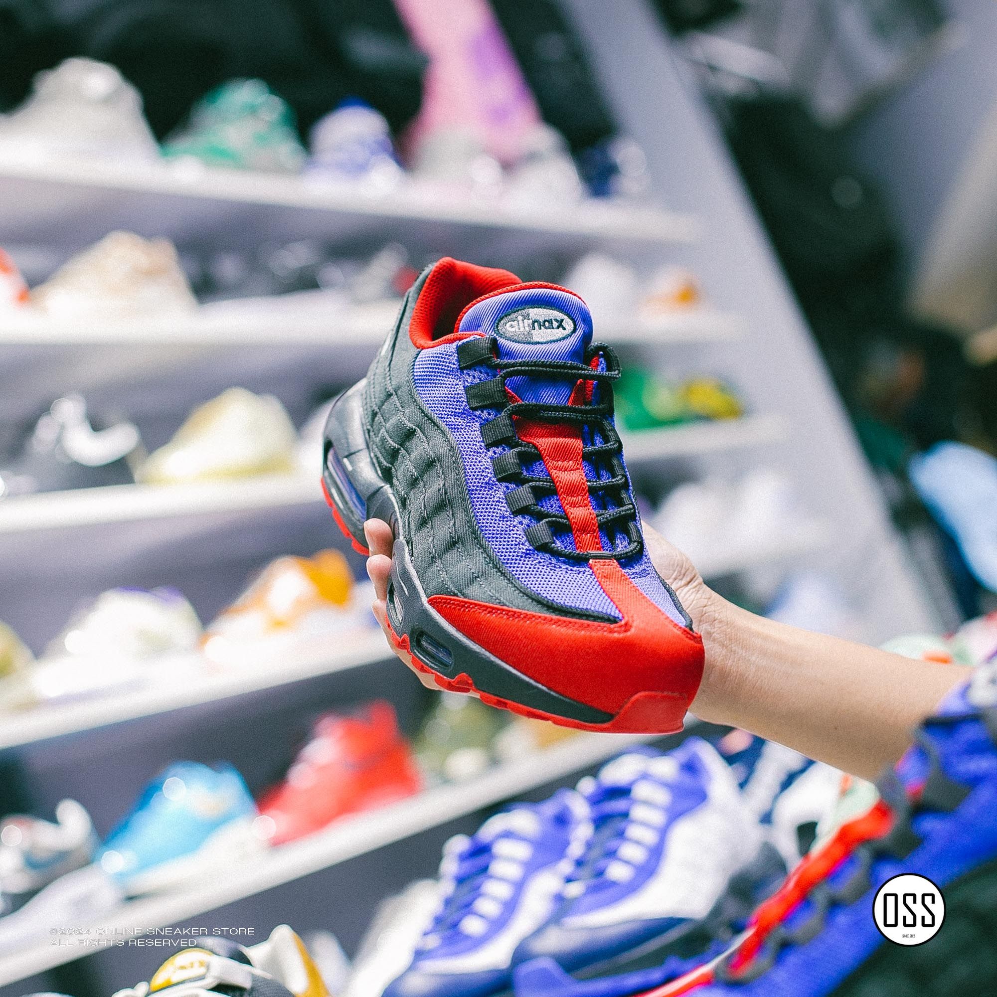  Nike Air Max 95 By You - Black / Red / Blue 