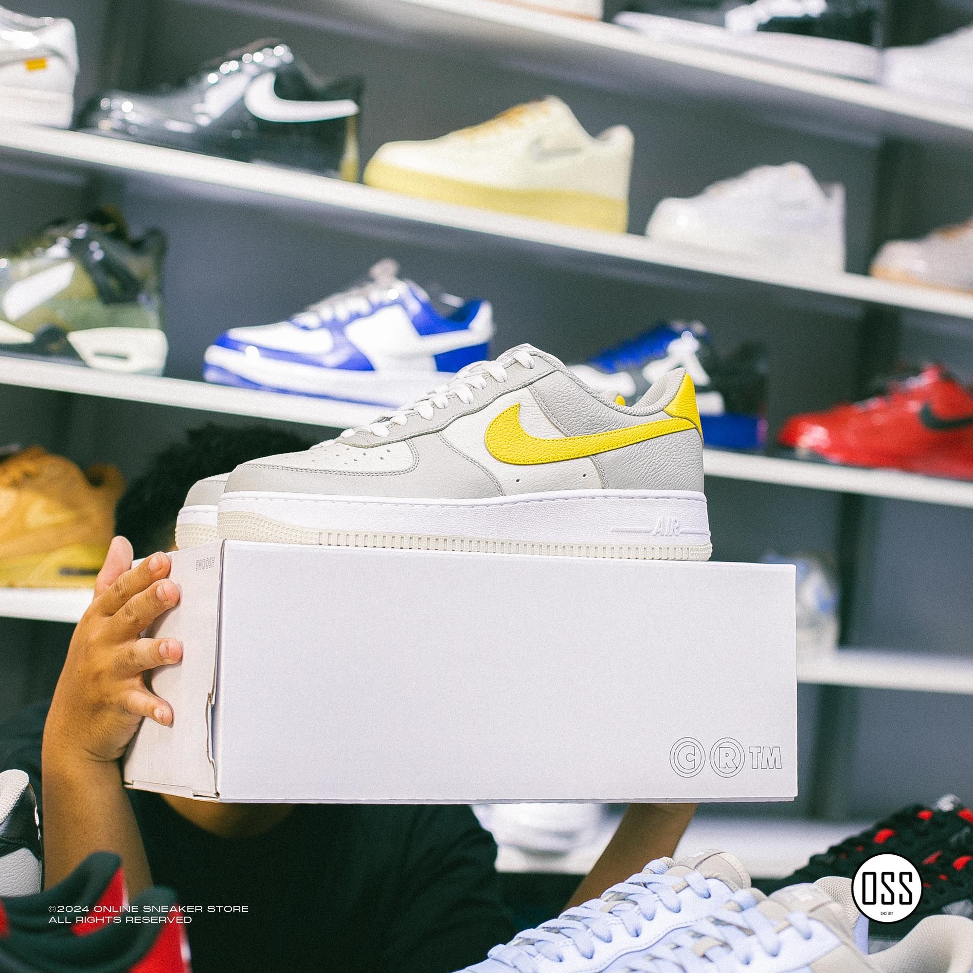Nike Air Force 1 Low By You - Grey / Yellow