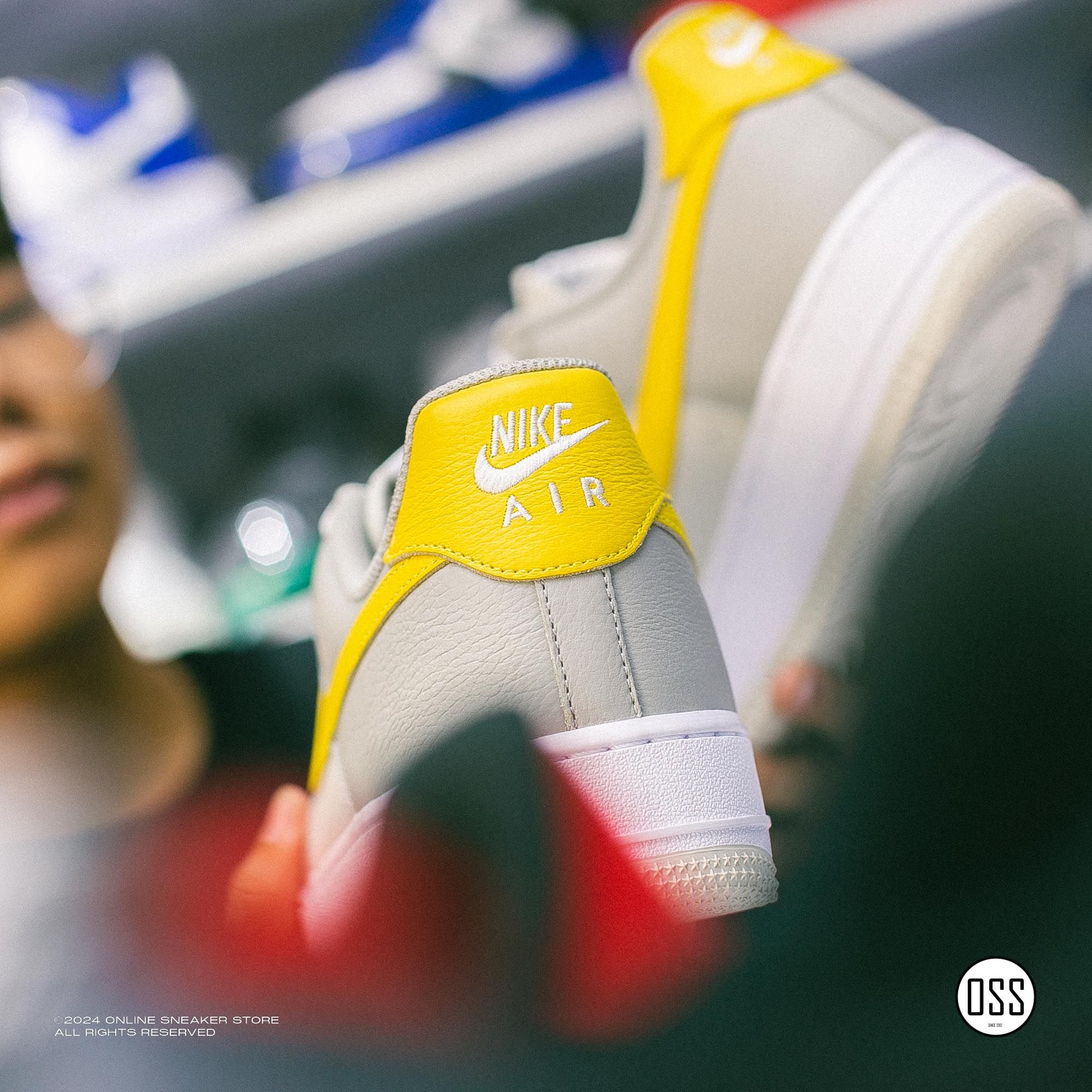 Nike Air Force 1 Low By You - Grey / Yellow