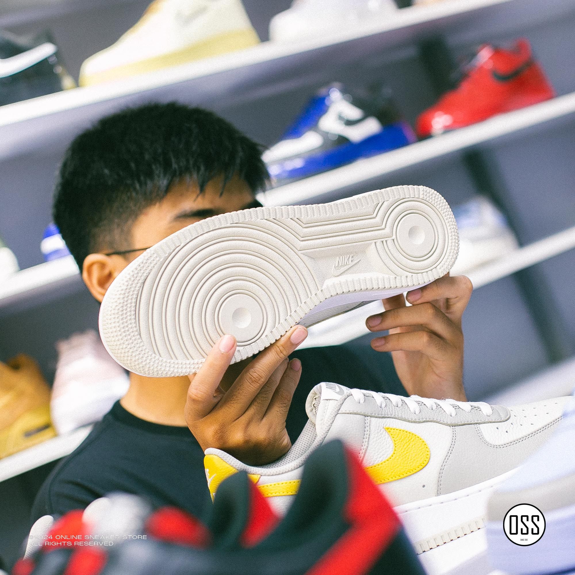 Nike Air Force 1 Low By You - Grey / Yellow