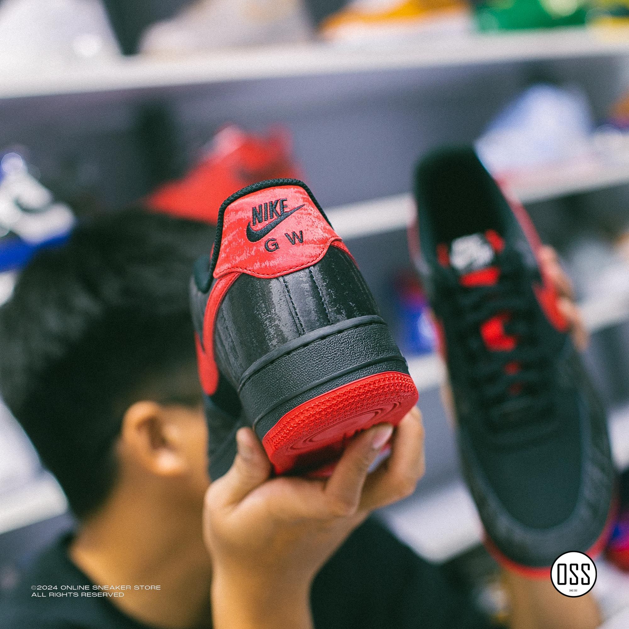 Nike Air Force 1 Low By You - Black / Red