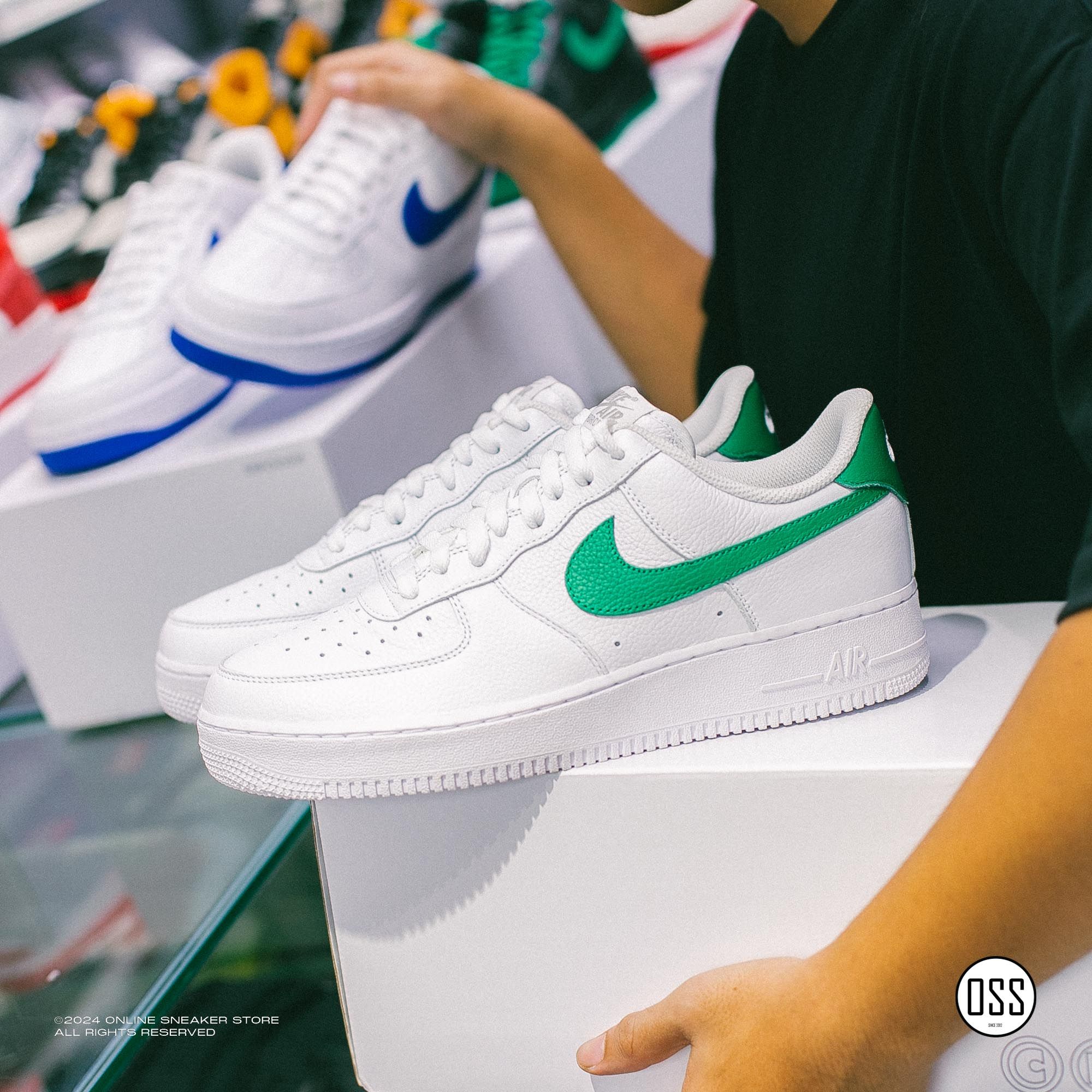  Nike Air Force 1 Low By You - White / Green 
