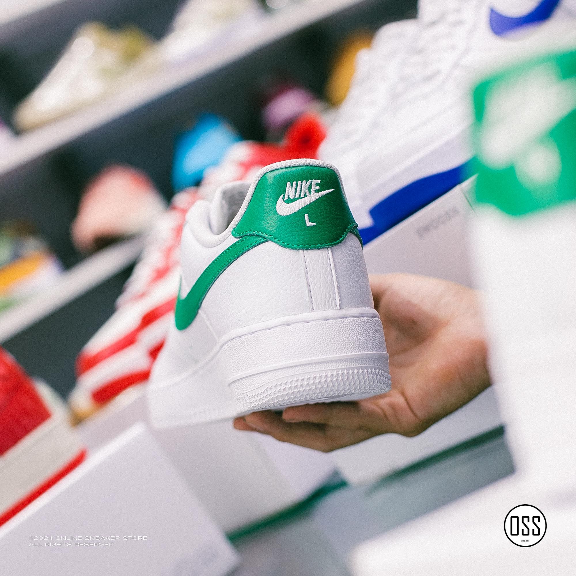  Nike Air Force 1 Low By You - White / Green 