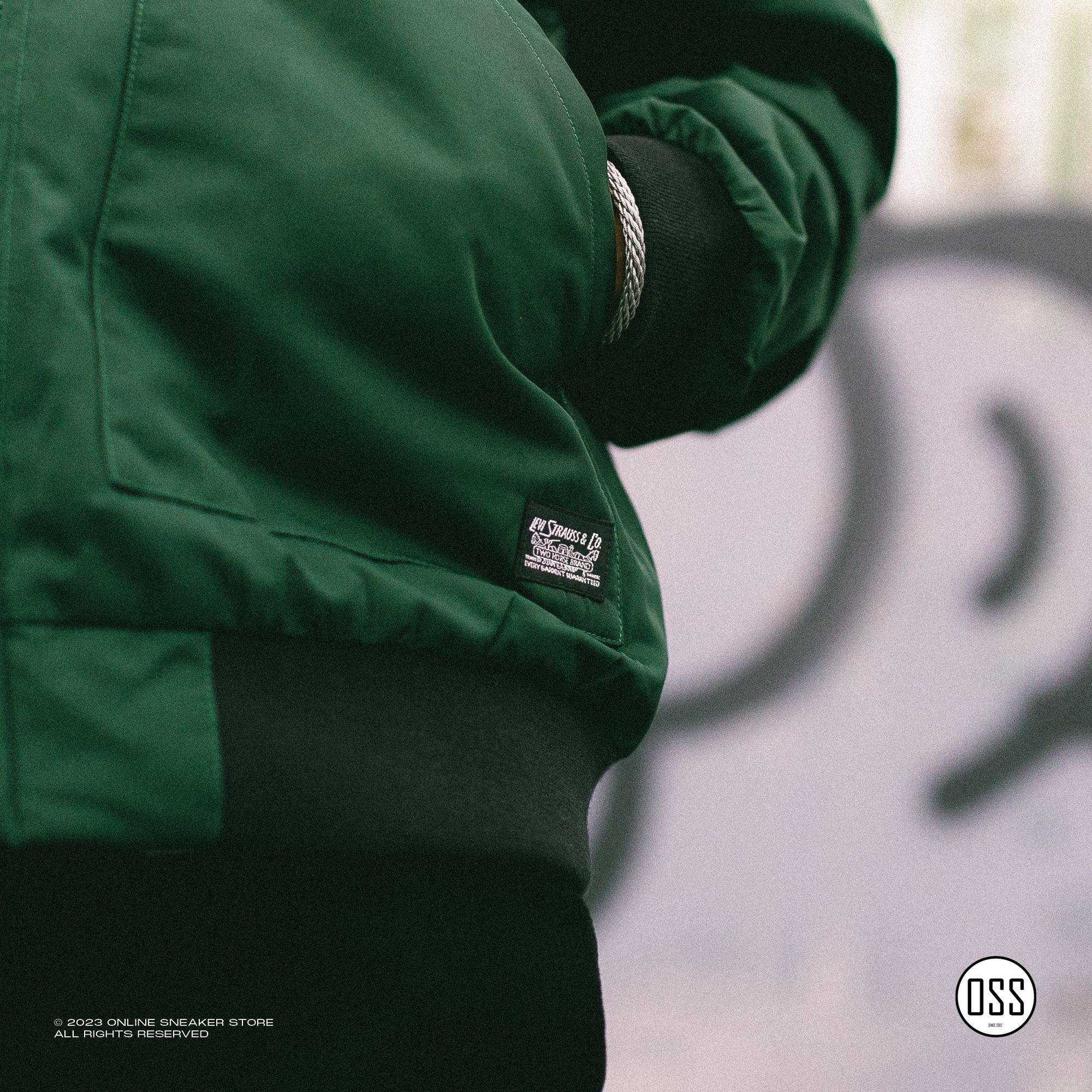 Levi's Hooded Utility Bomber - Green