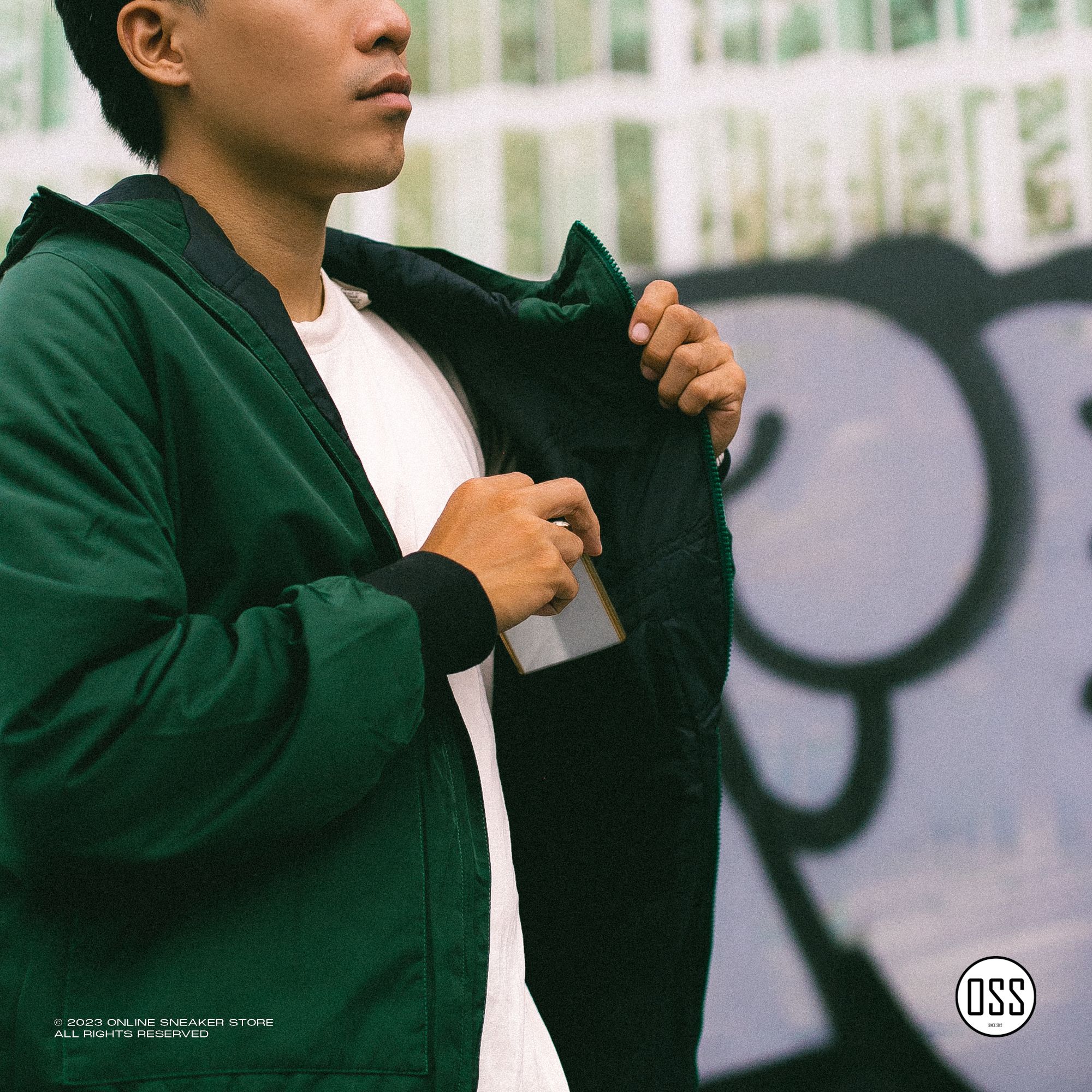 Levi's Hooded Utility Bomber - Green