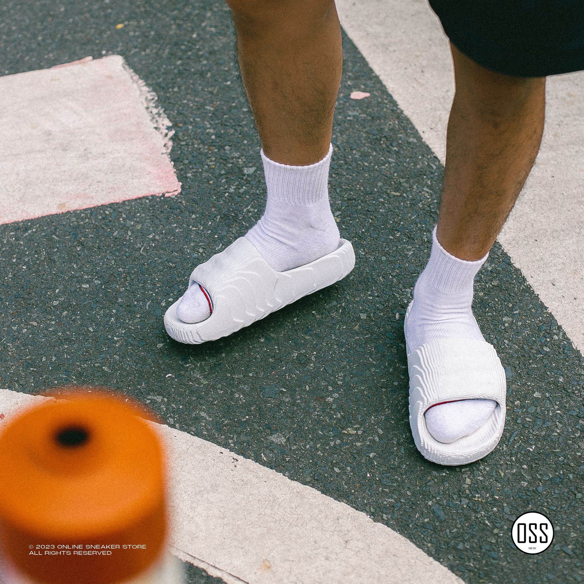  adidas Adilette 22 Slides - Crystal White 