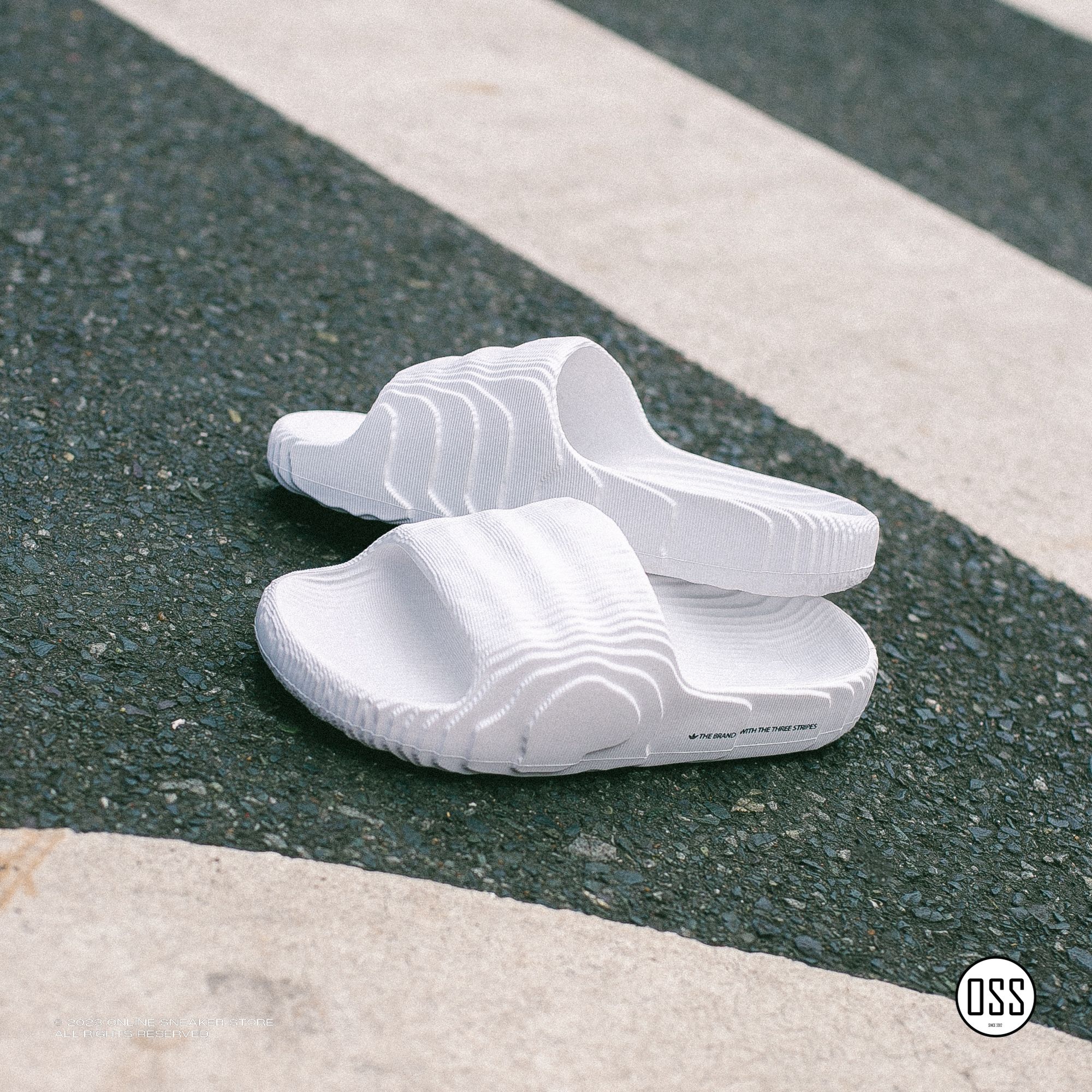  adidas Adilette 22 Slides - Crystal White 