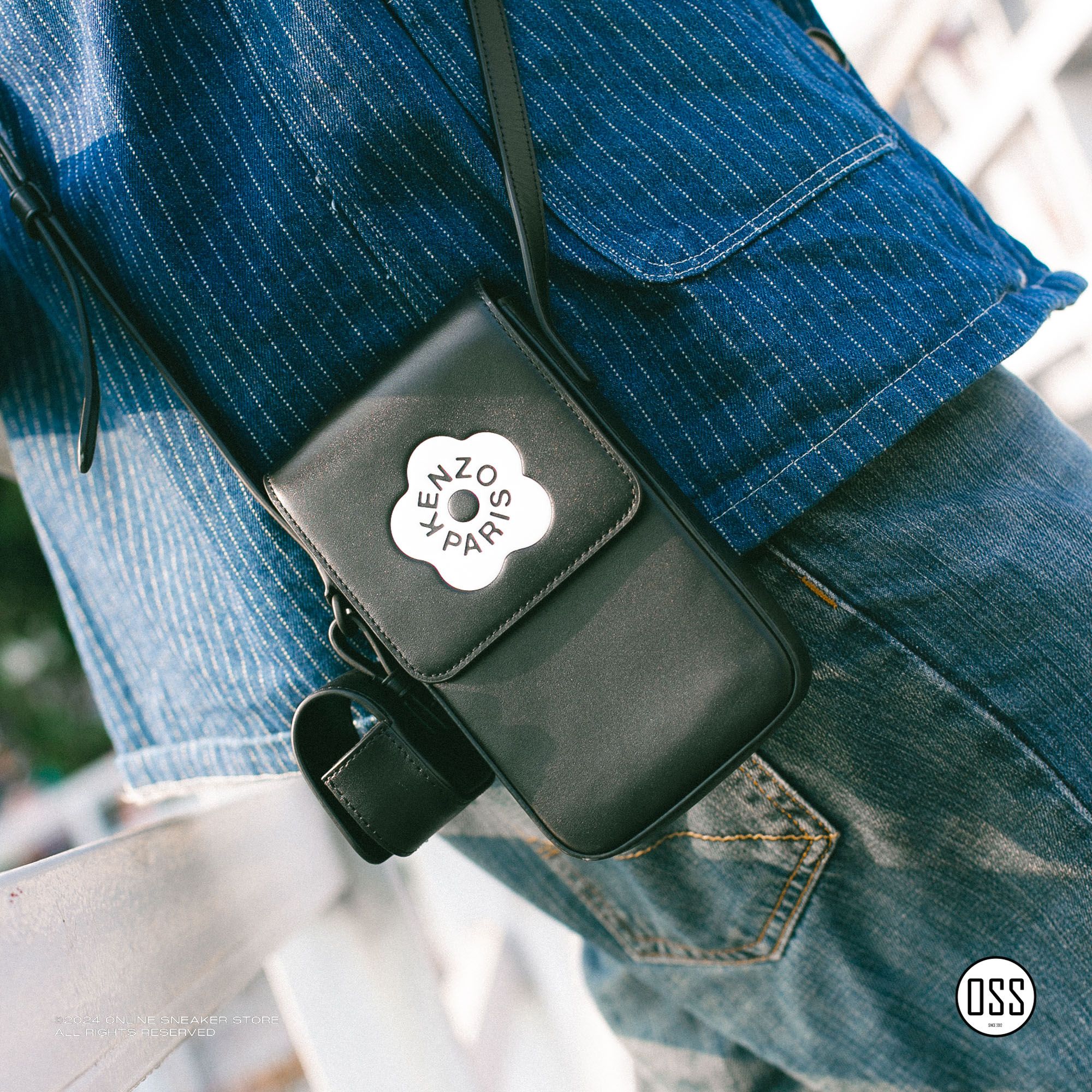 KENZO 'Boke Flower 2.0' Leather Phone Case - Black