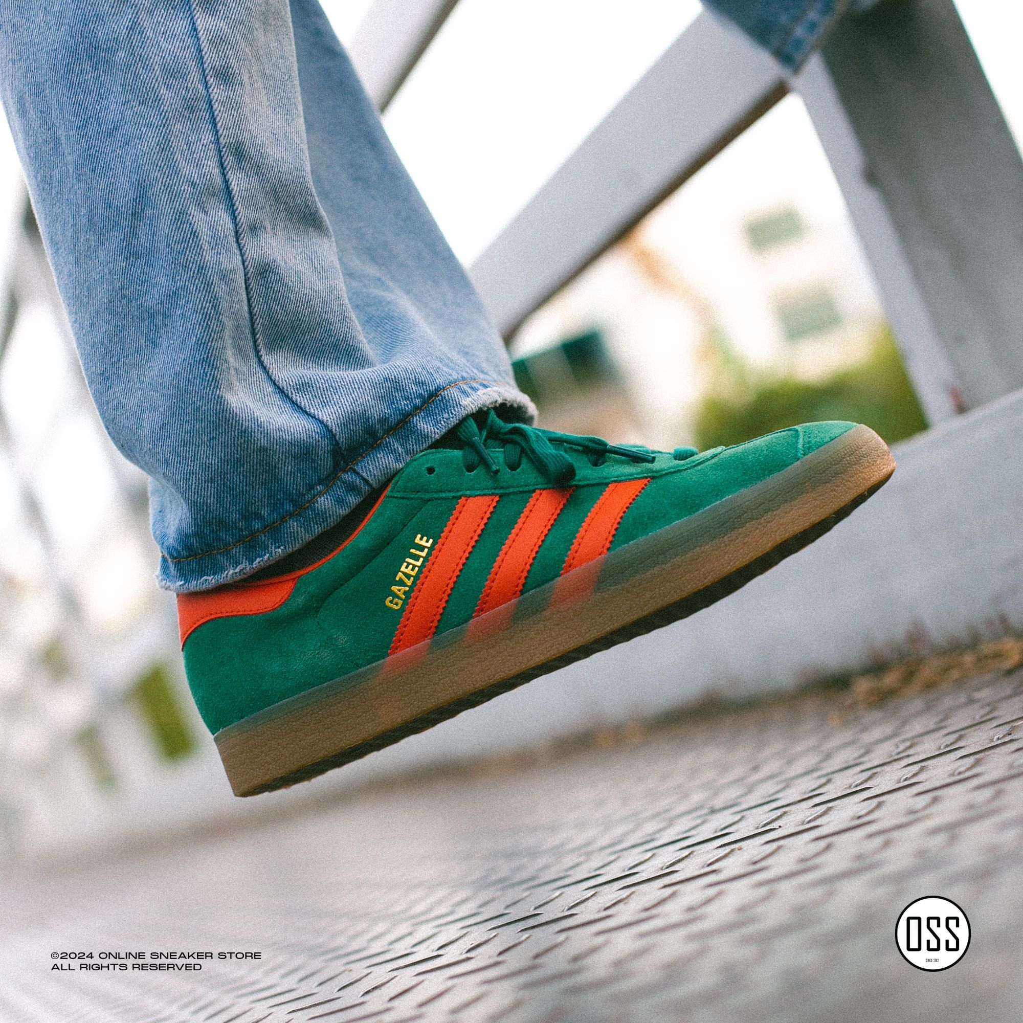 adidas Gazelle - Collegiate Green / Preloved Red