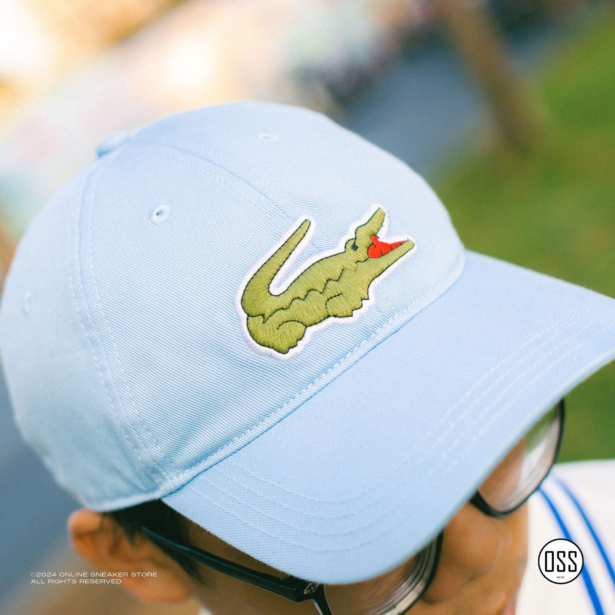 Lacoste Adjustable Organic Cotton Twill Cap - Blue
