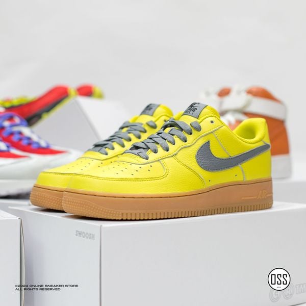  Nike Air Force 1 Low By You - Yellow / Grey / Gum 