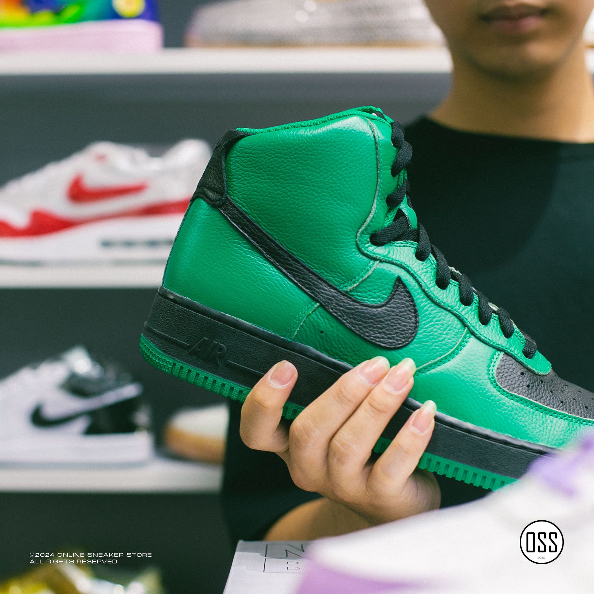 Nike Air Force 1 High By You - Green / Black