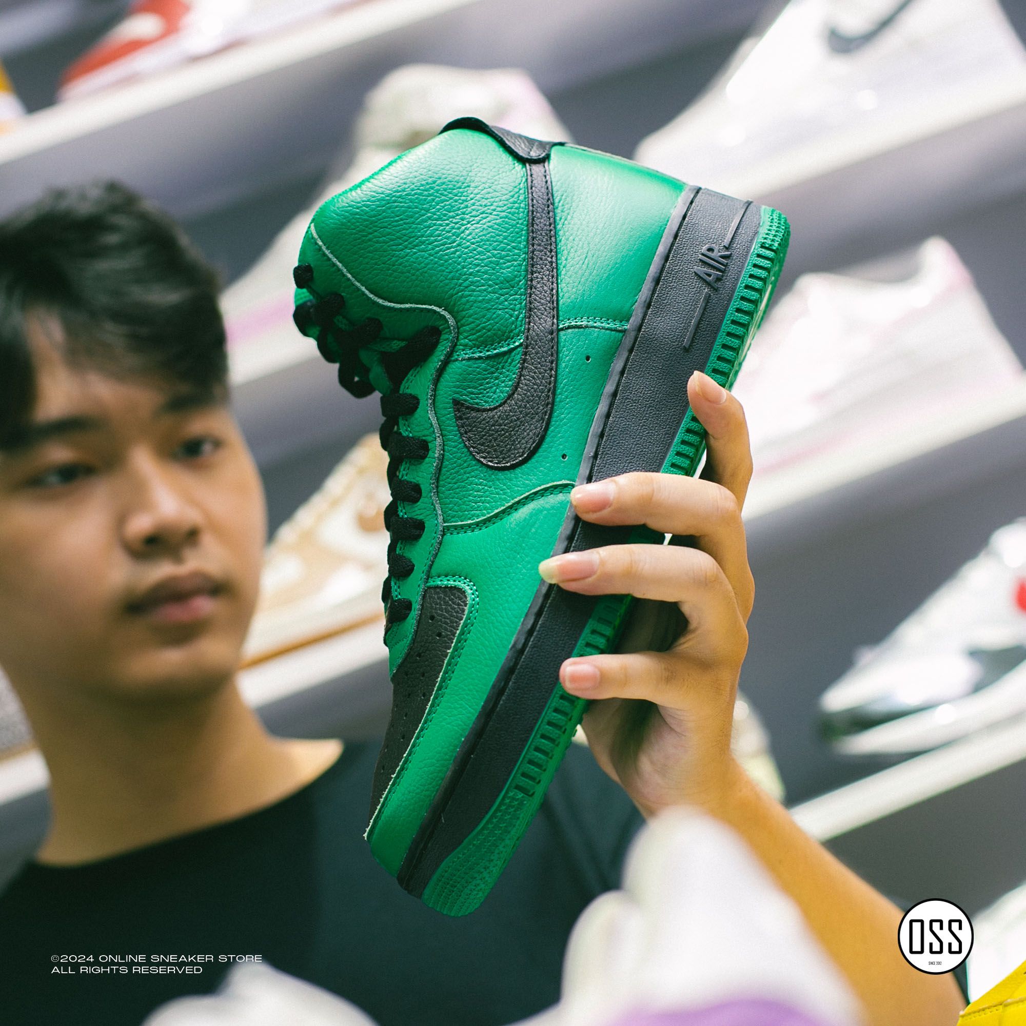 Nike Air Force 1 High By You - Green / Black