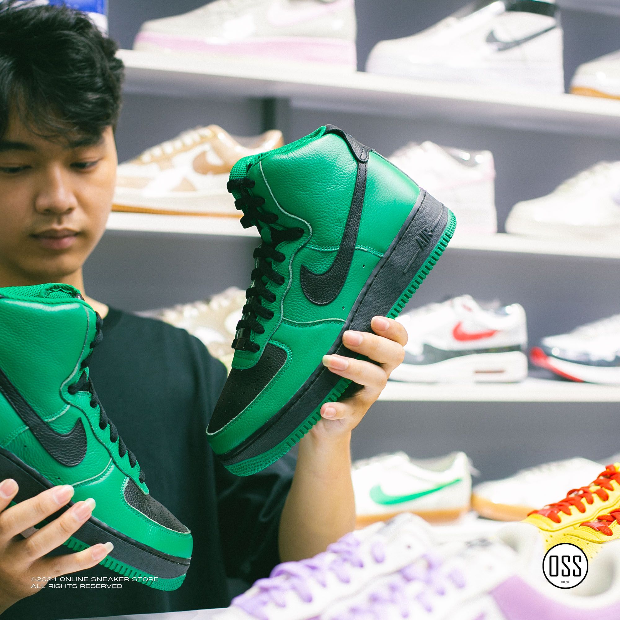 Nike Air Force 1 High By You - Green / Black