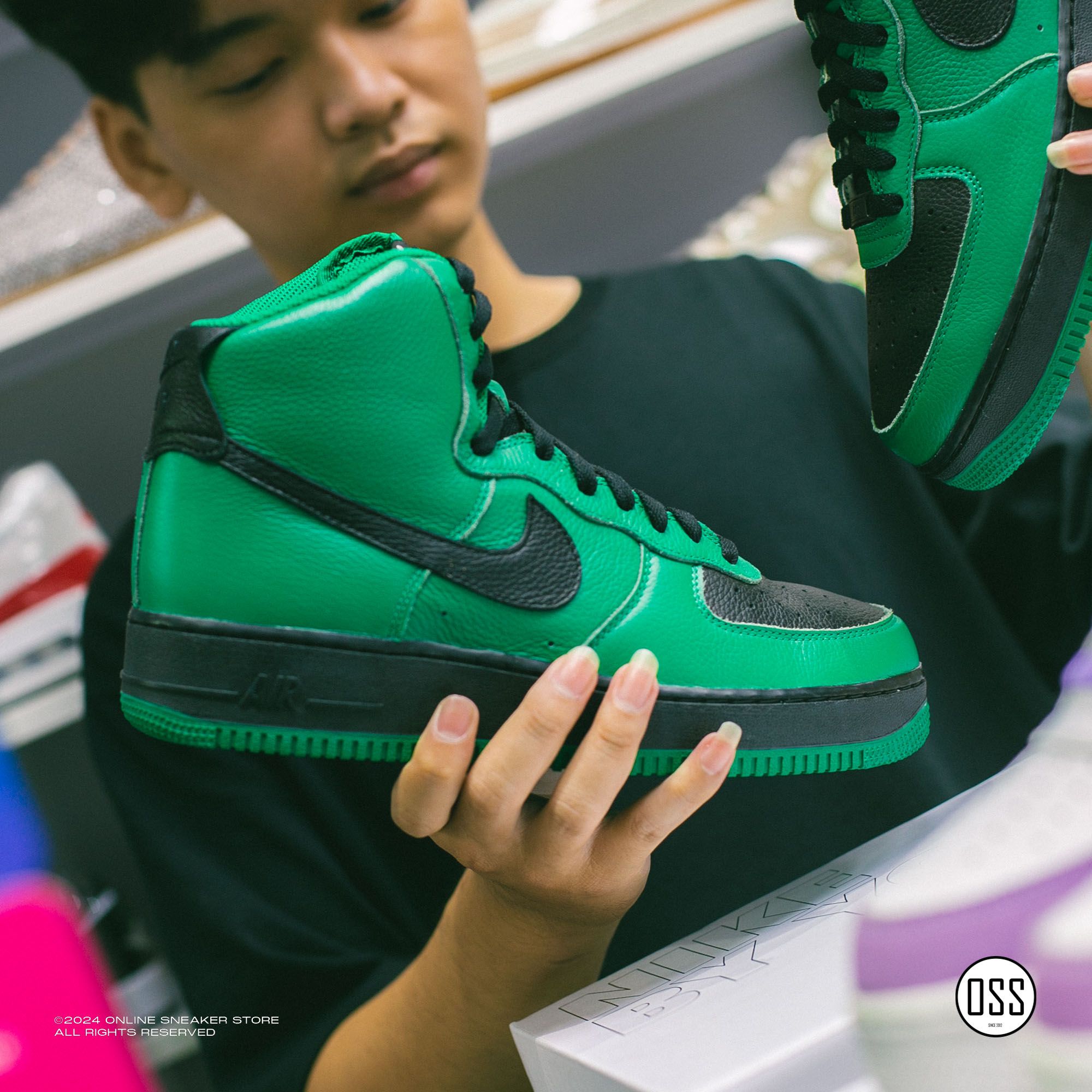 Nike Air Force 1 High By You - Green / Black
