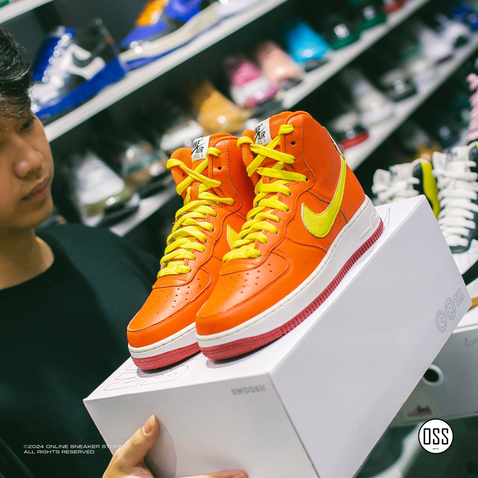 Nike Air Force 1 High By You - Orange / Yellow