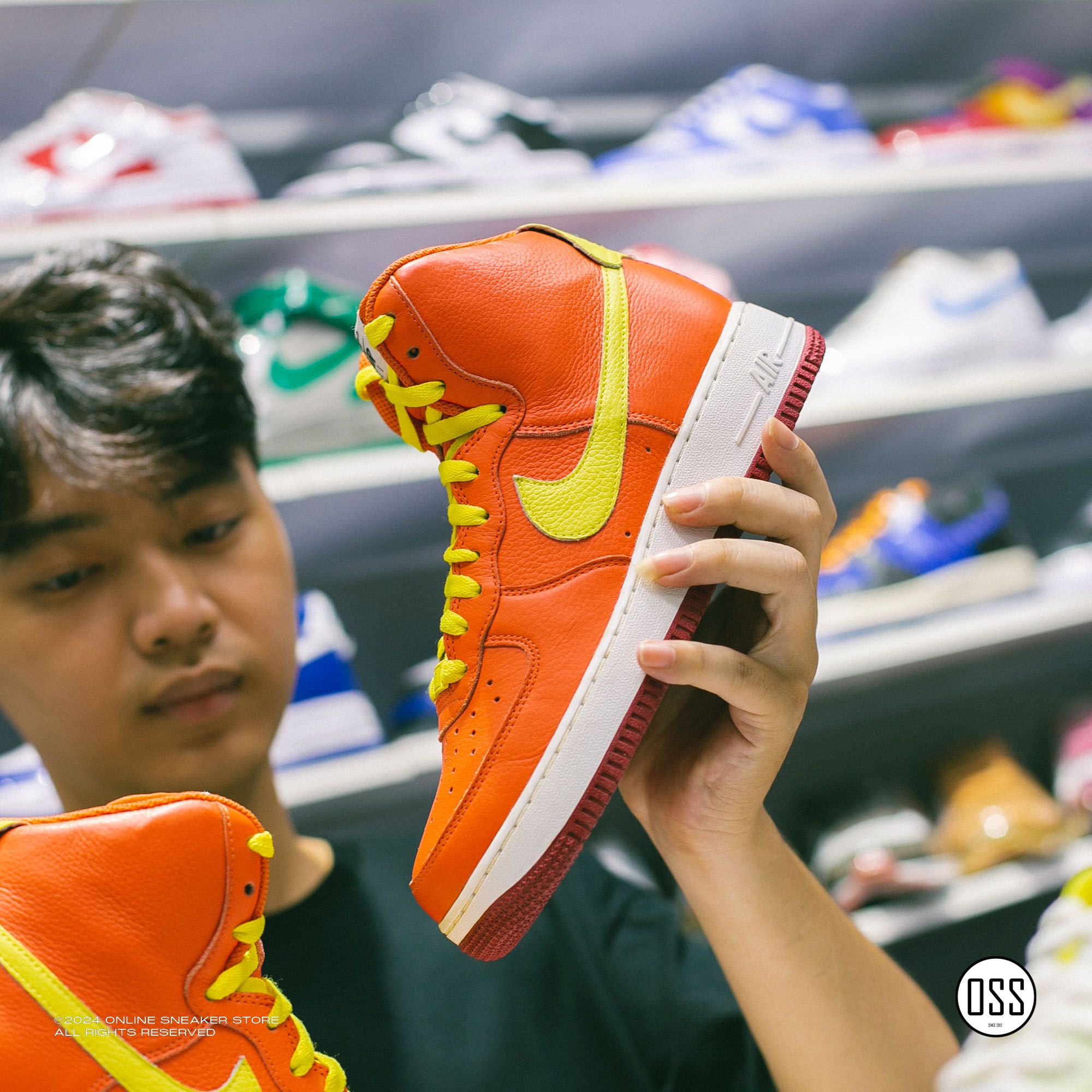 Nike Air Force 1 High By You - Orange / Yellow