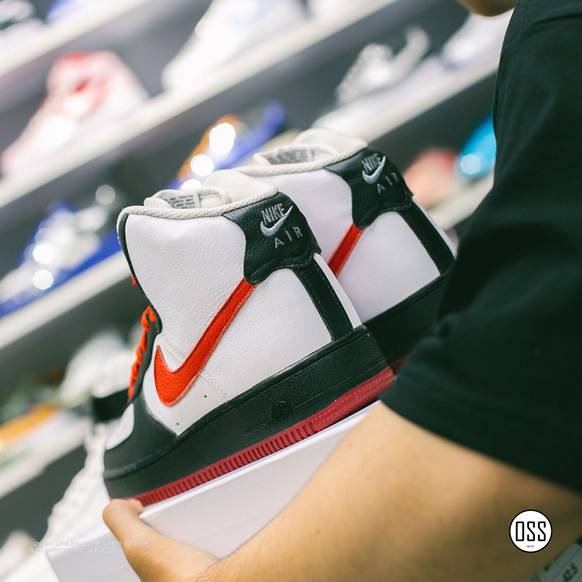 Nike Air Force 1 High By You - White / Black / Red
