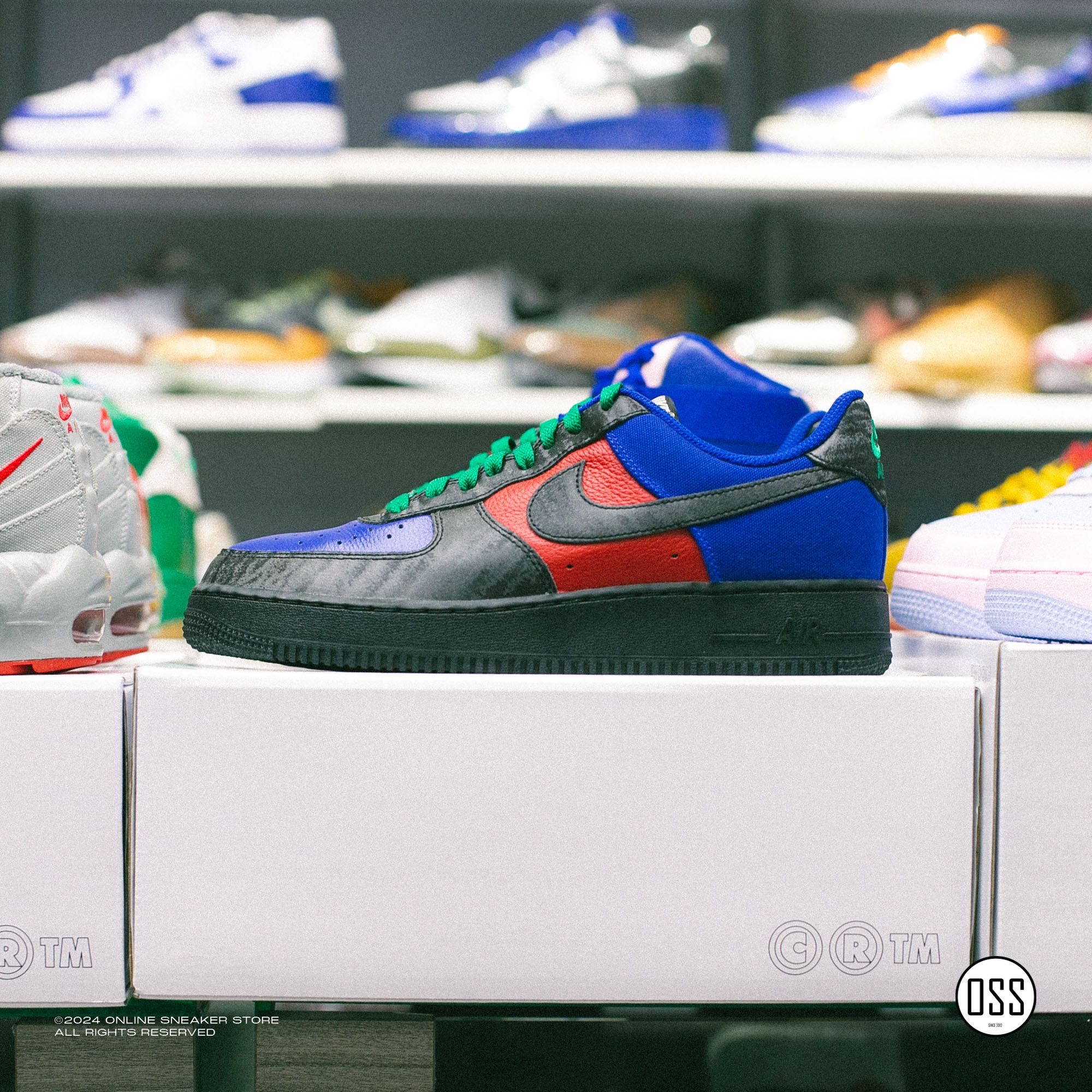 Nike Air Force 1 Low By You - Black / Blue / Red