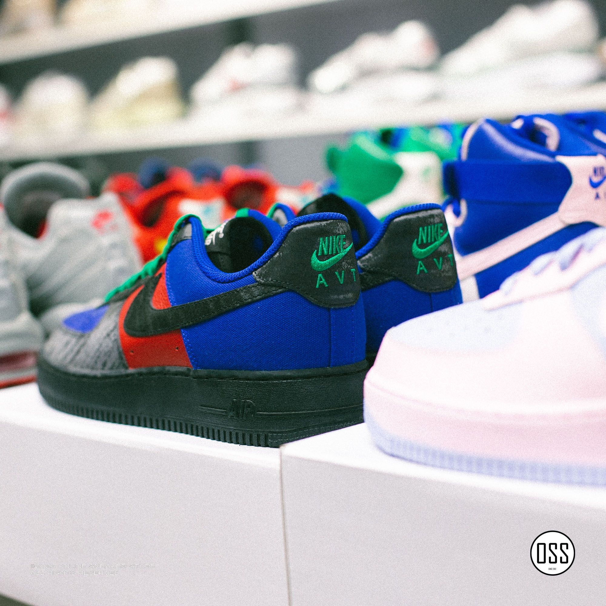 Nike Air Force 1 Low By You - Black / Blue / Red