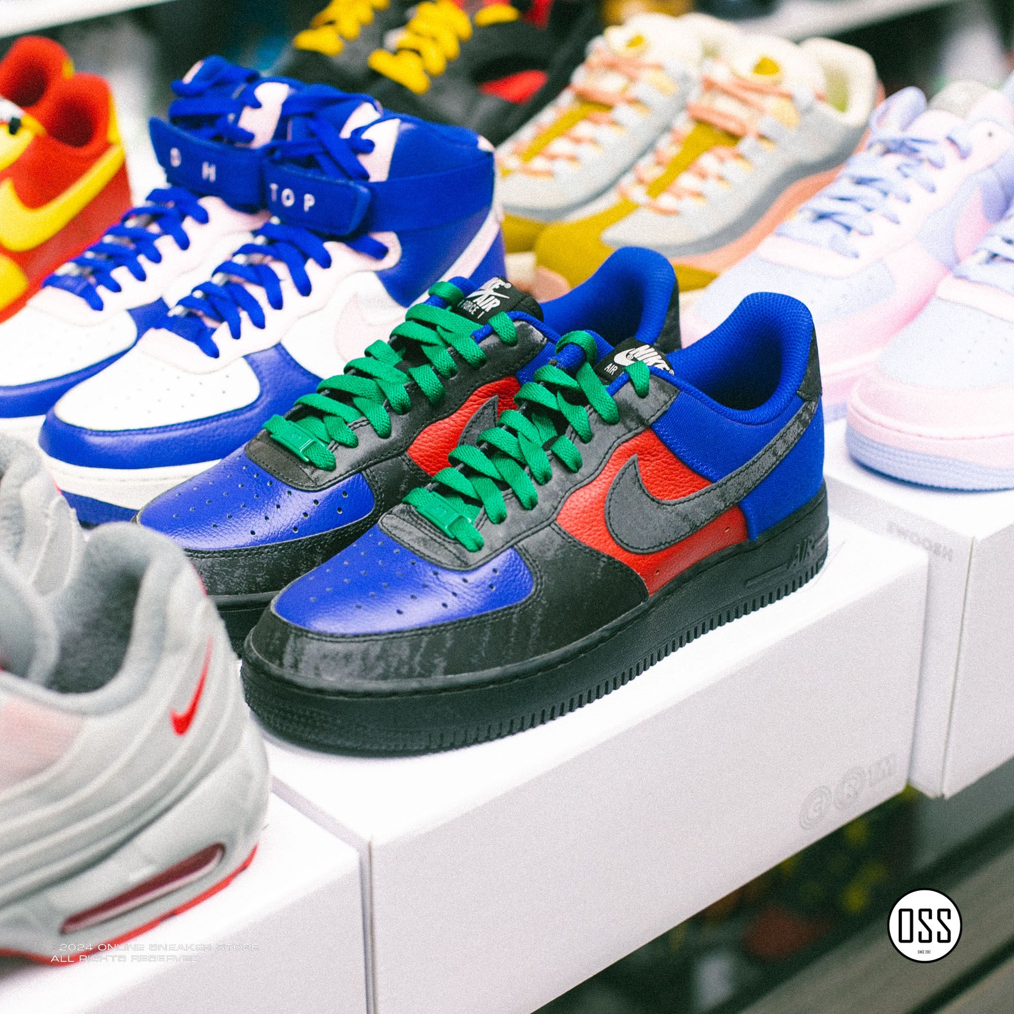 Nike Air Force 1 Low By You - Black / Blue / Red