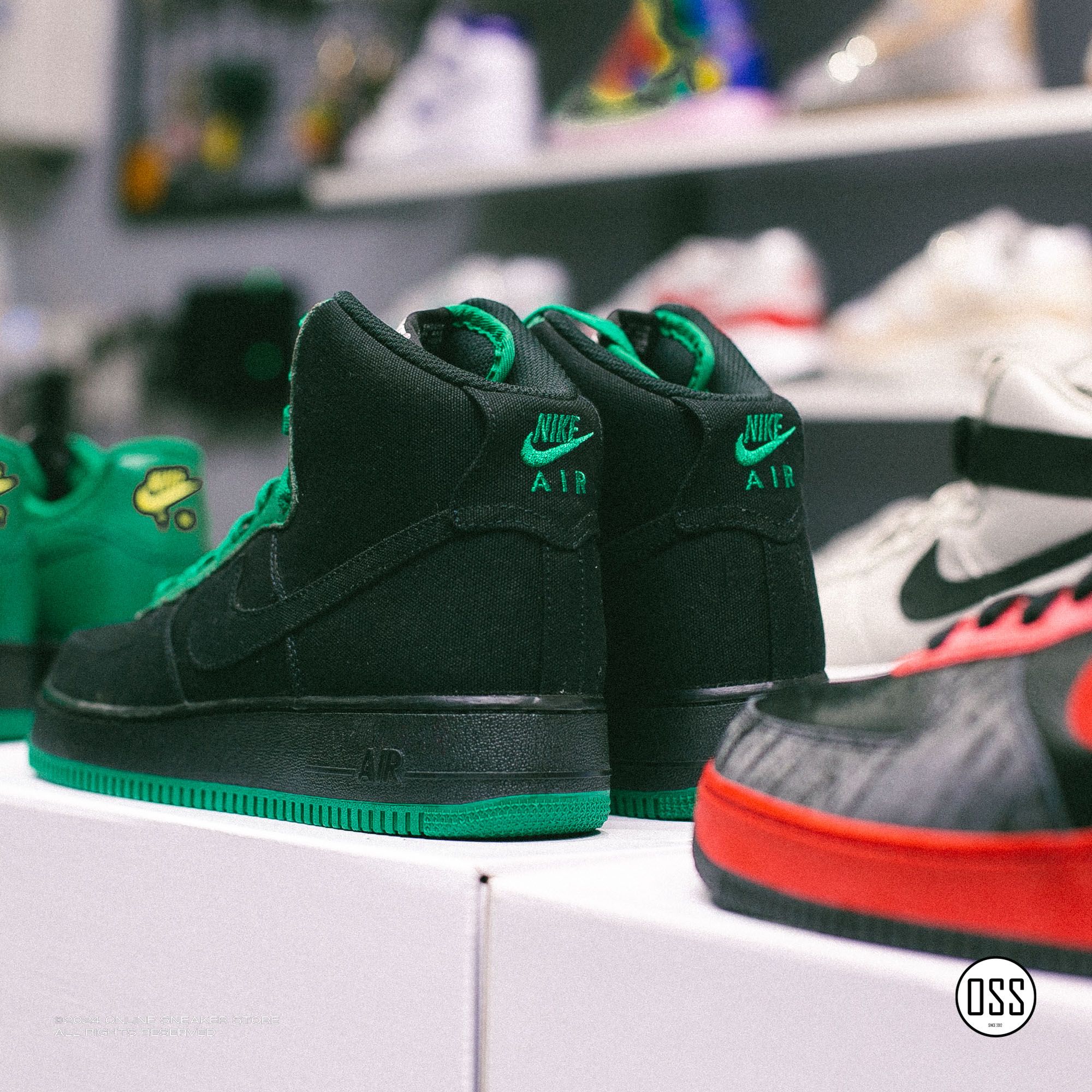 Nike Air Force 1 High By You - Black / Green