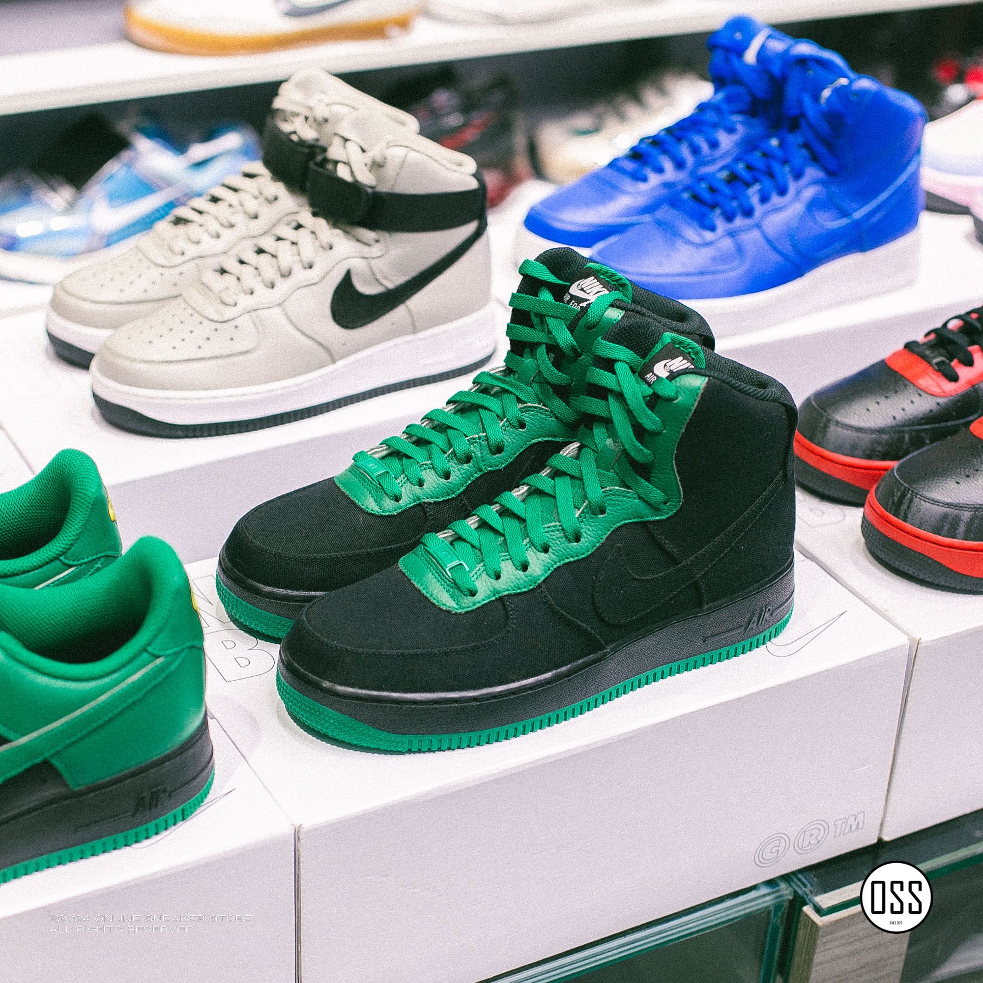 Nike Air Force 1 High By You - Black / Green