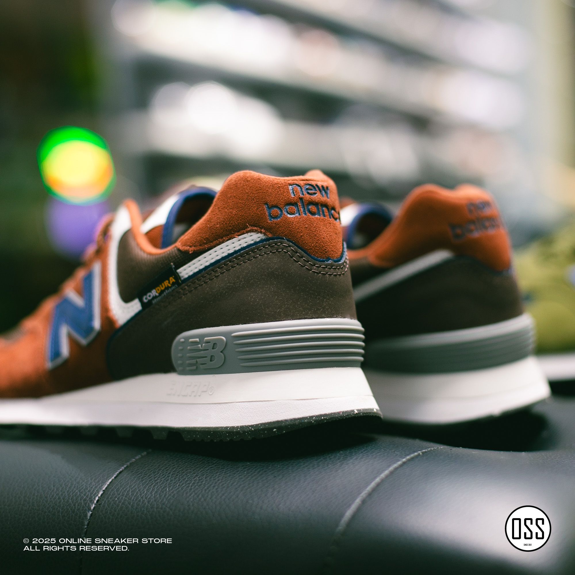 New Balance 574 - Orange / Navy