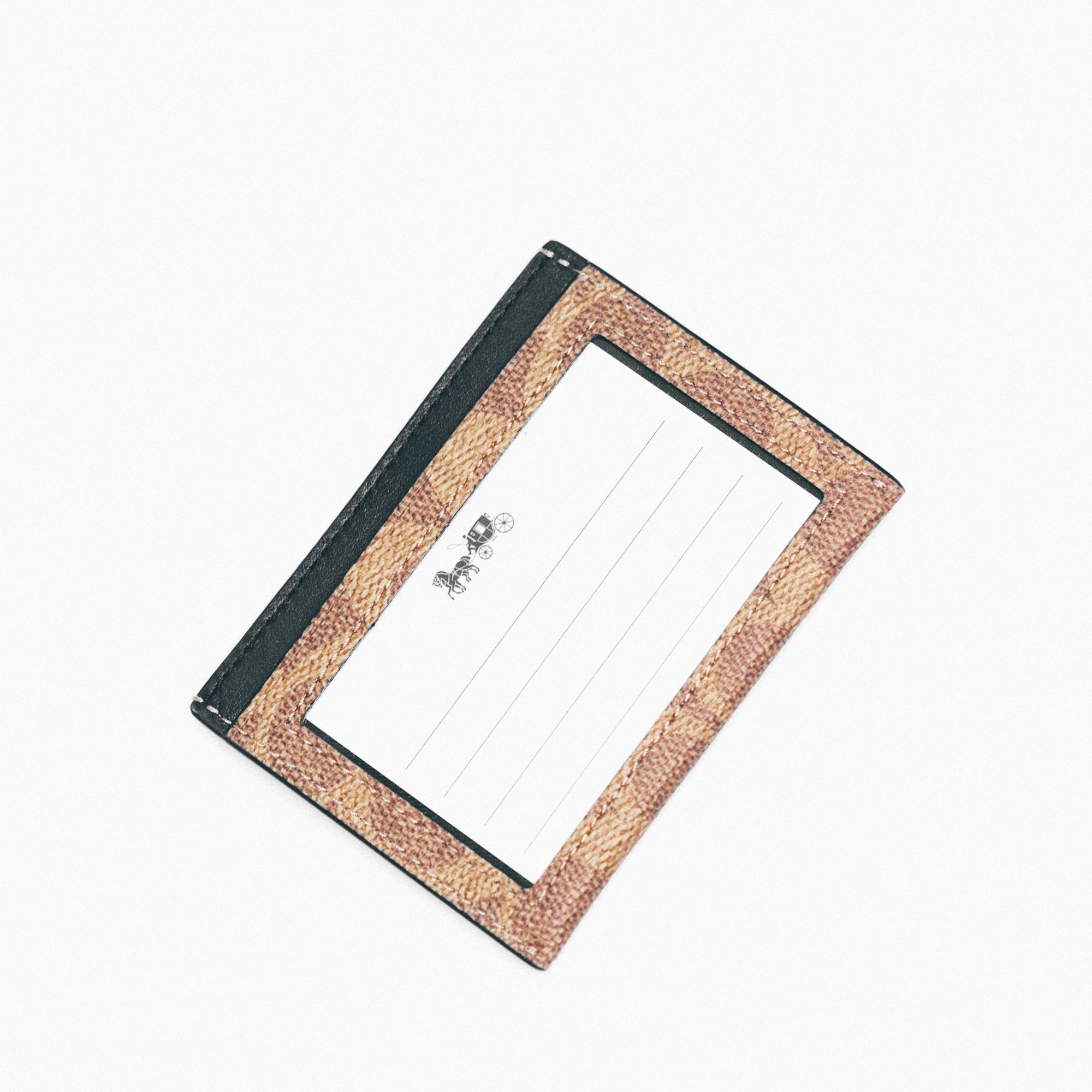 Coach Slim ID Card Case In Signature Canvas 'Tan'