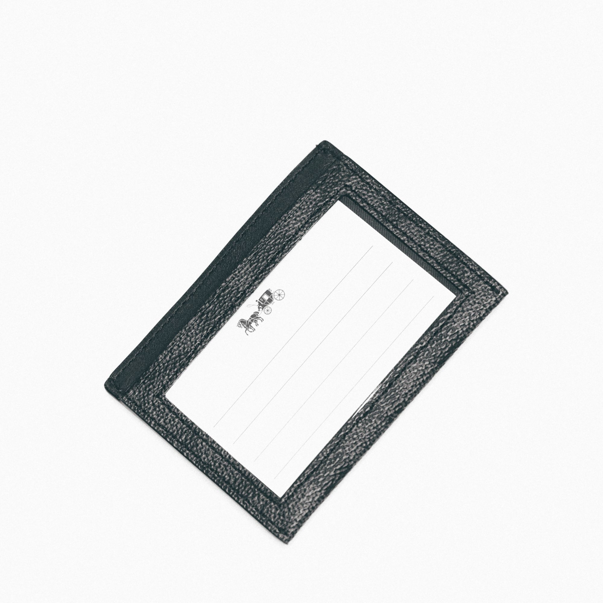 Coach Slim ID Card Case In Signature Canvas 'Black'