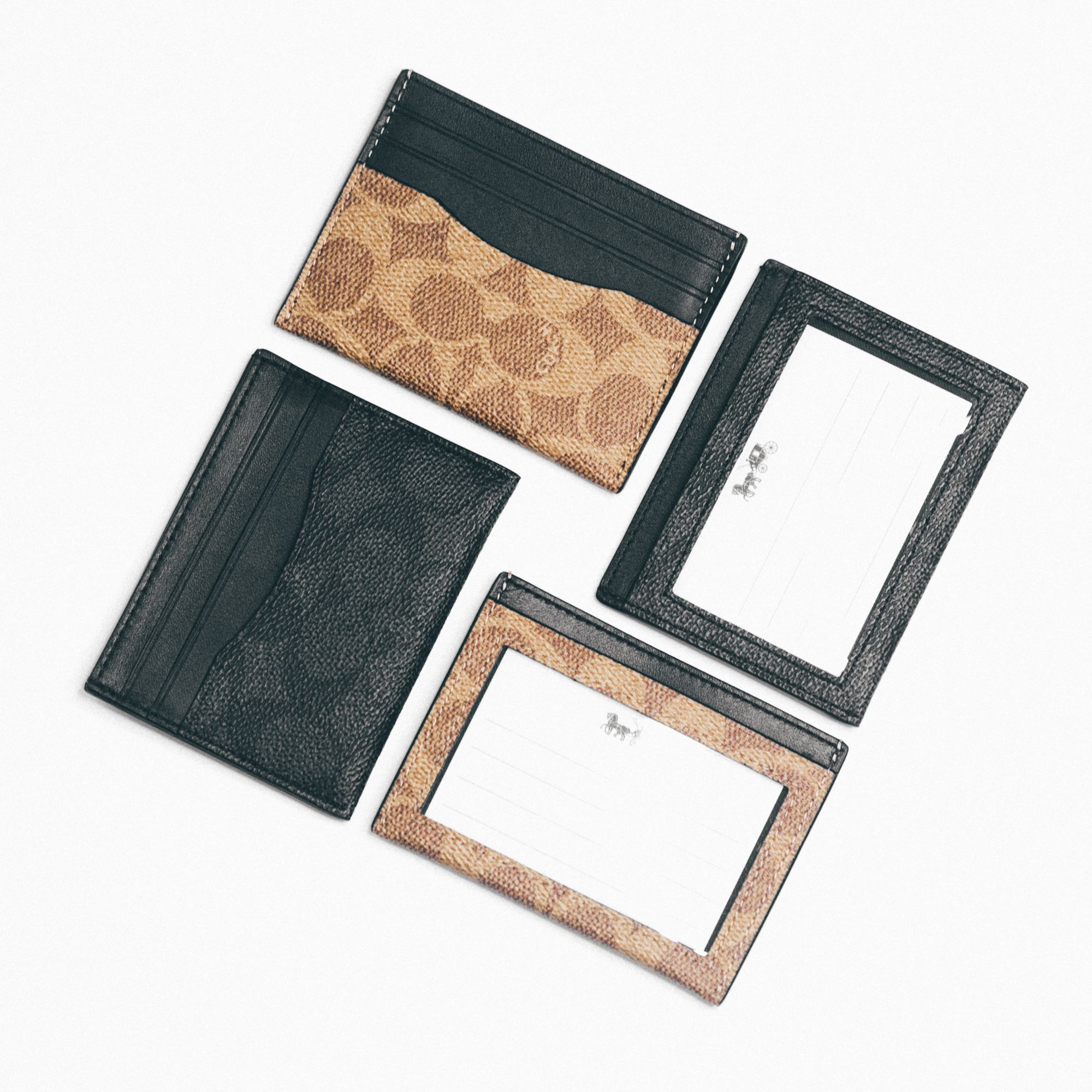 Coach Slim ID Card Case In Signature Canvas 'Tan'