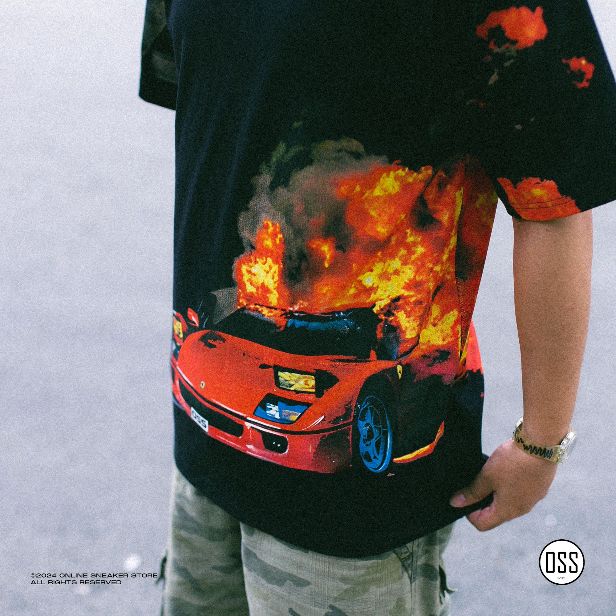 Burned F40 Tee - Black