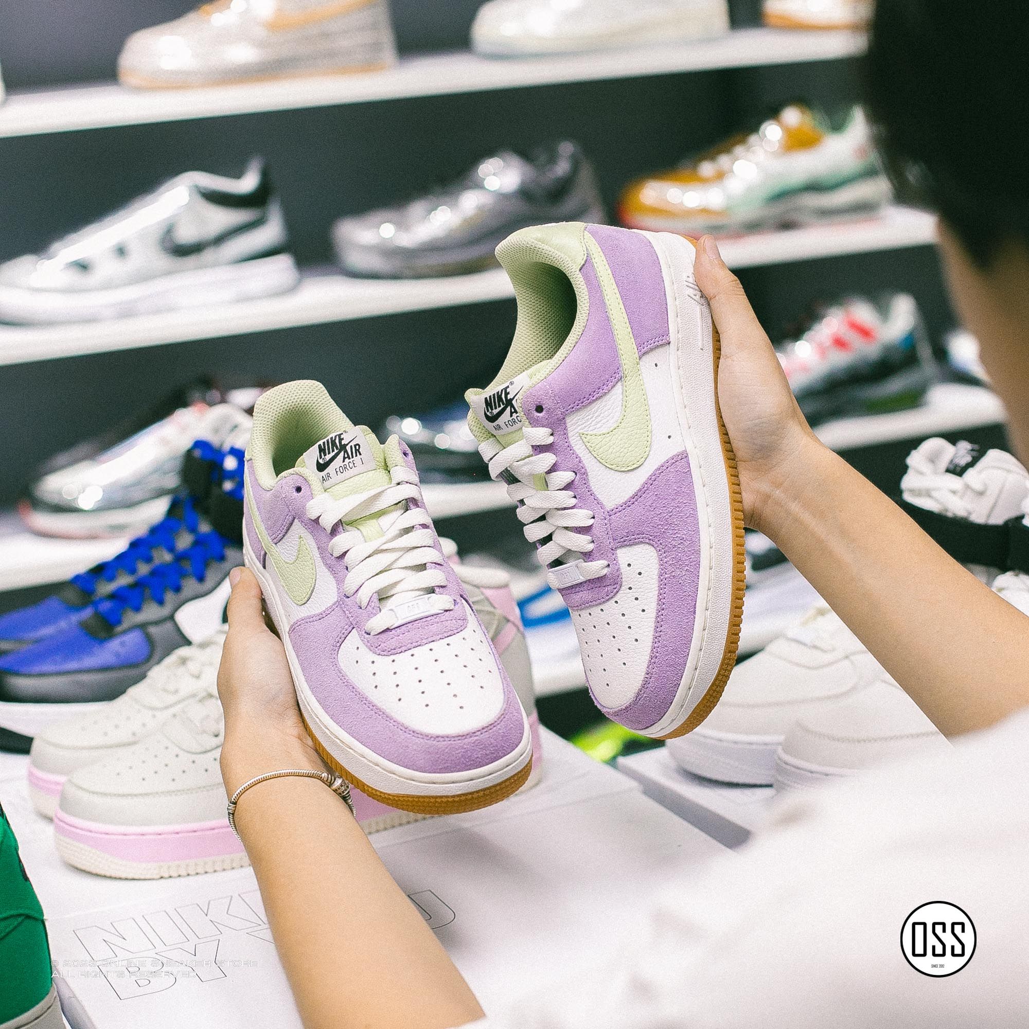  Nike Air Force 1 Low By You - Lilac Purple Suede 