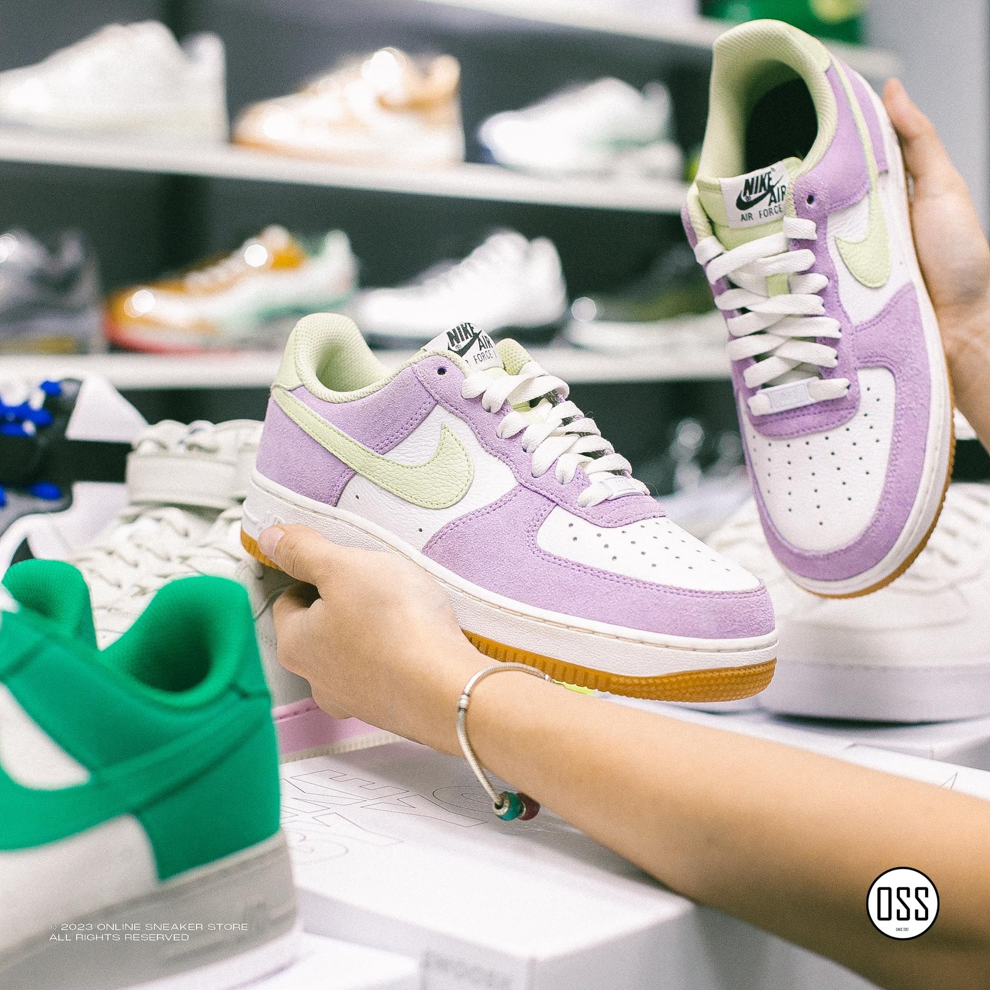  Nike Air Force 1 Low By You - Lilac Purple Suede 