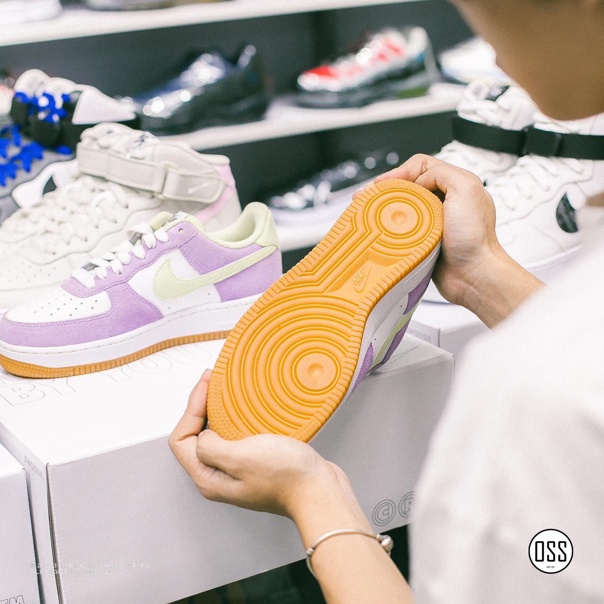  Nike Air Force 1 Low By You - Lilac Purple Suede 