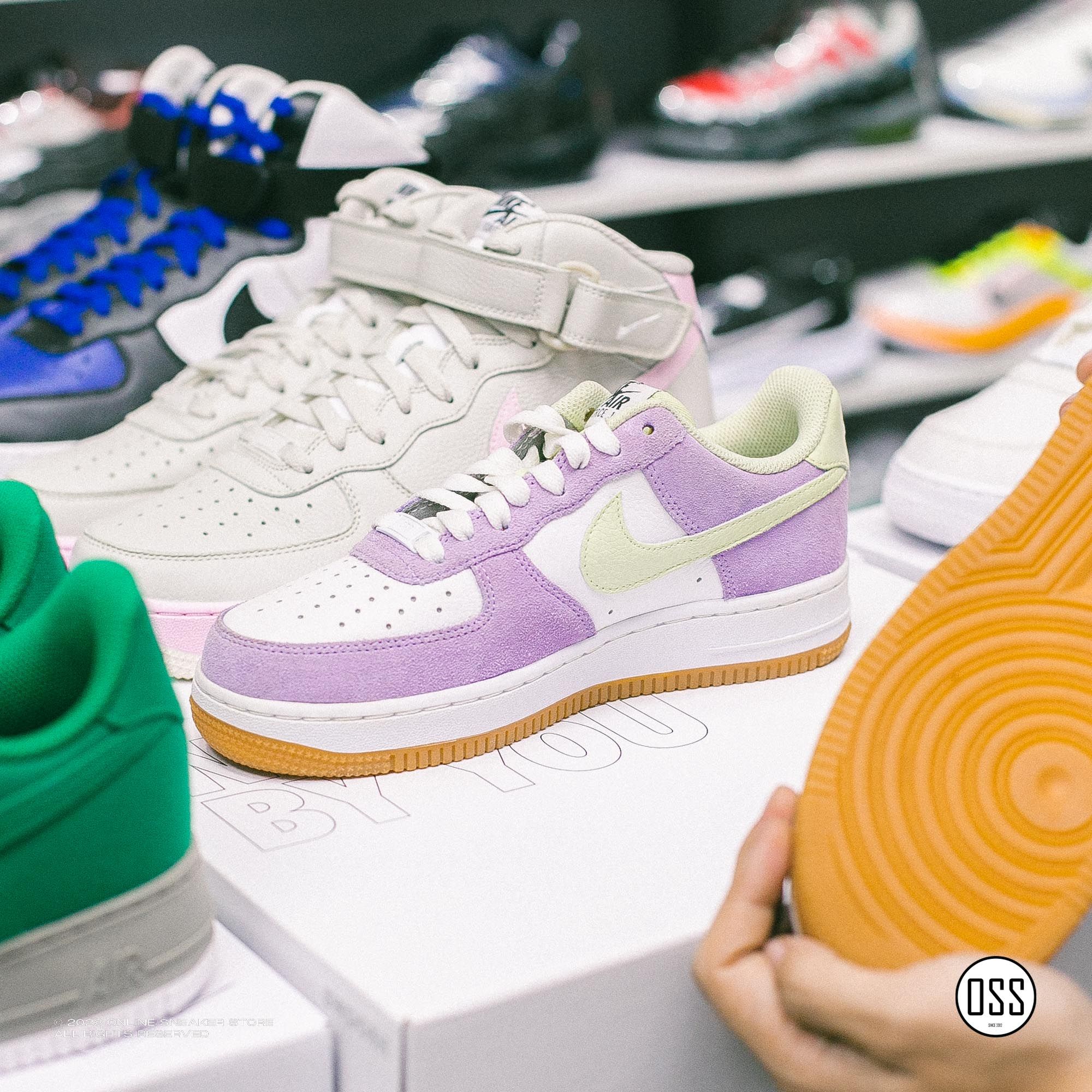  Nike Air Force 1 Low By You - Lilac Purple Suede 