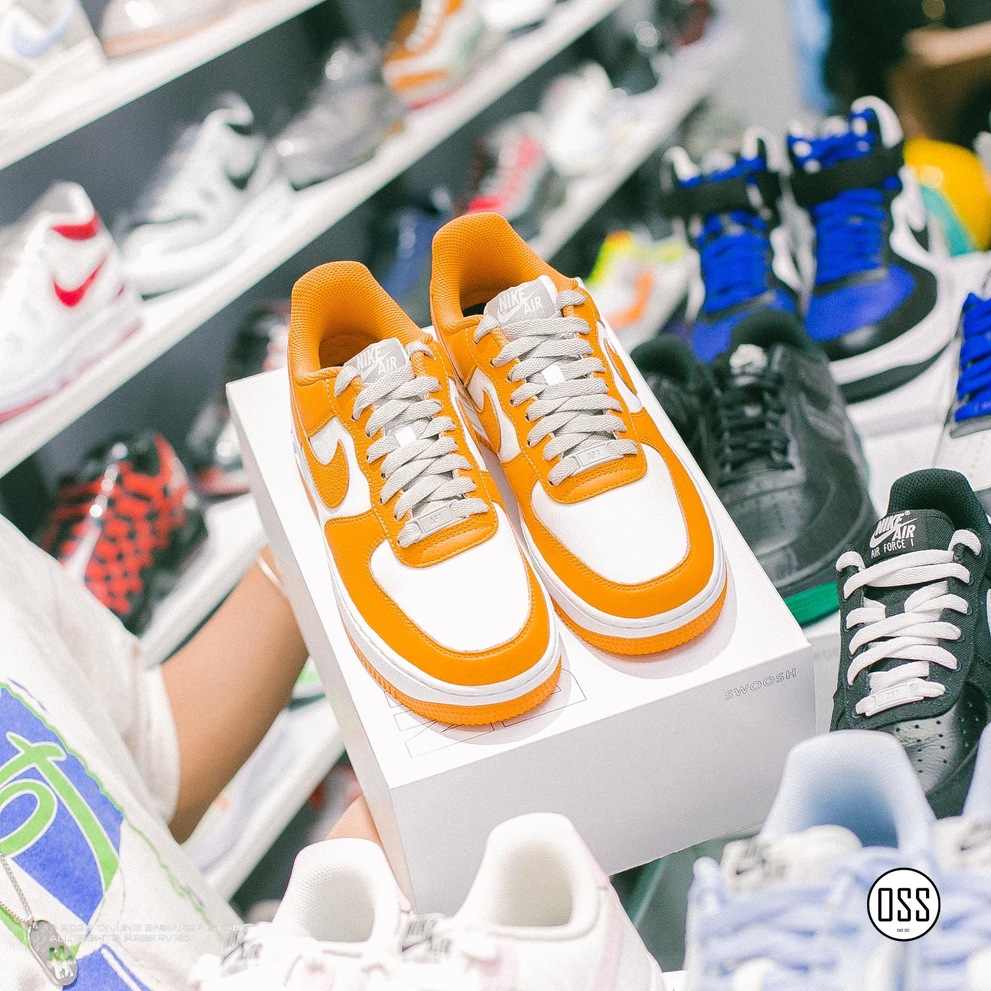  Nike Air Force 1 Low By You - Kumquat Leather / White 