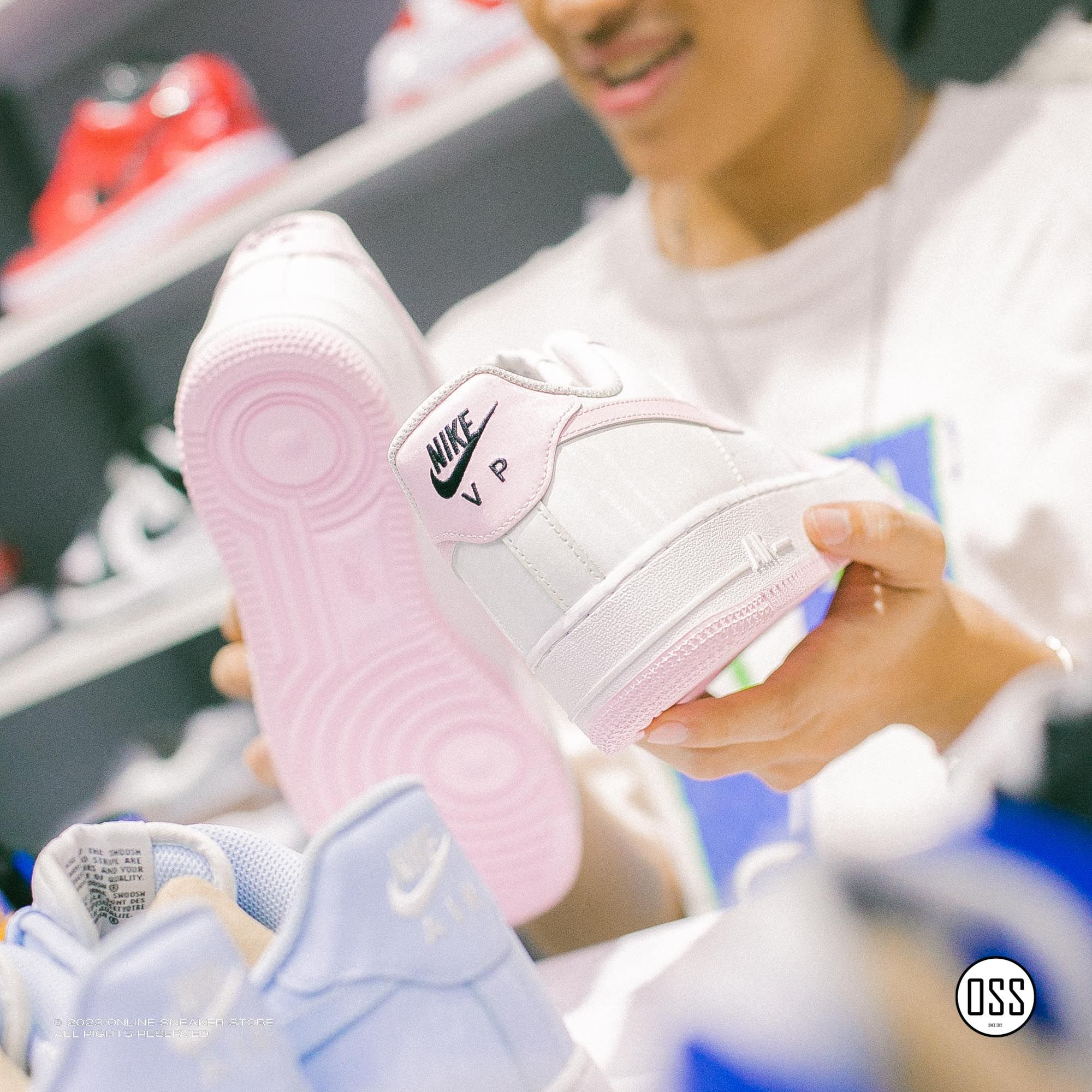  Nike Air Force 1 Low By You - Pink Foam Satin 