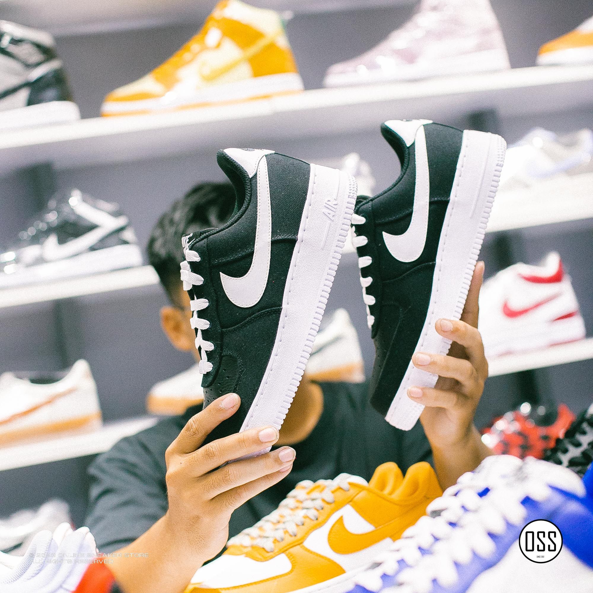 Nike Air Force 1 Low By You - Black Canvas / White