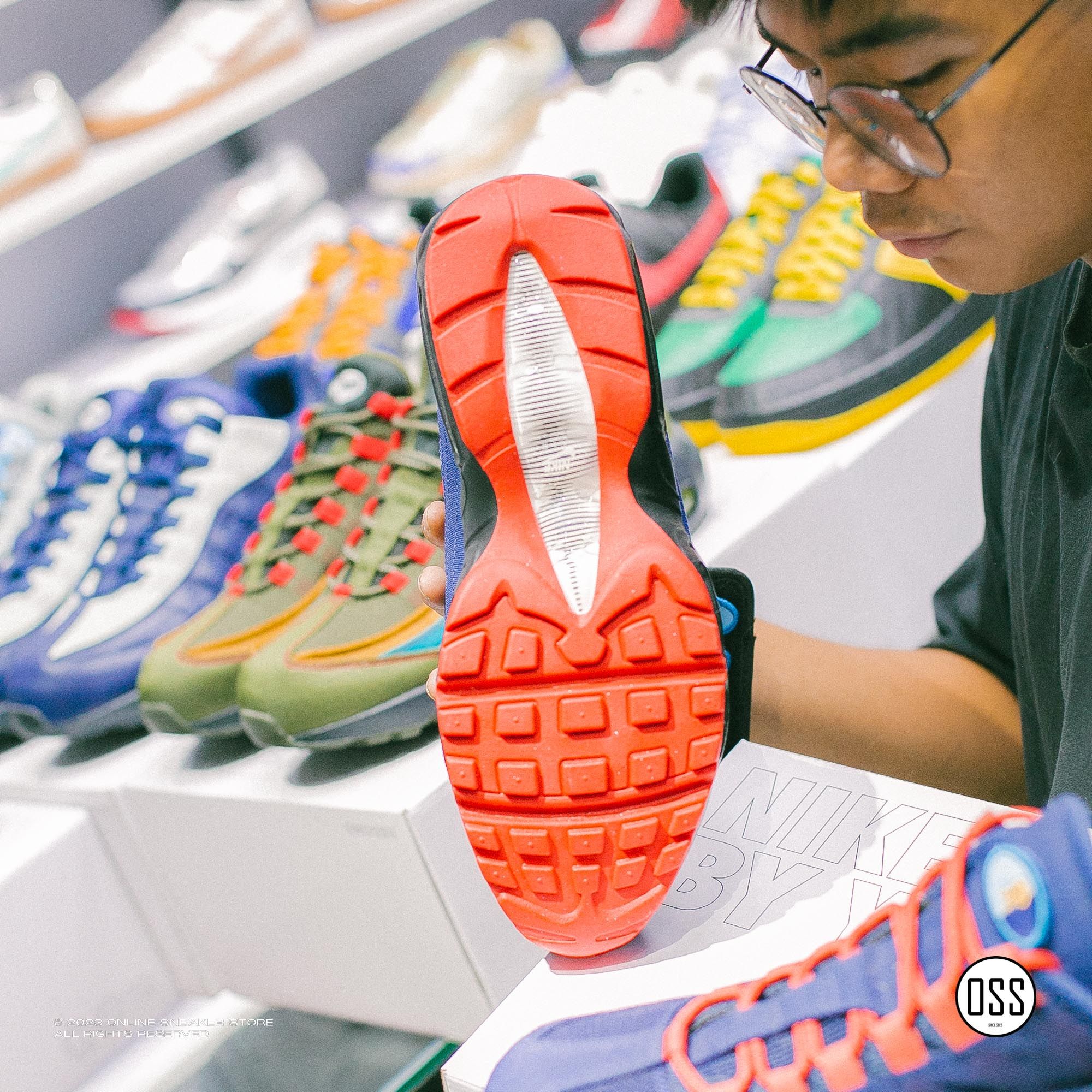 Nike Air Max 95 By You - Navy Twill / Turf Orange