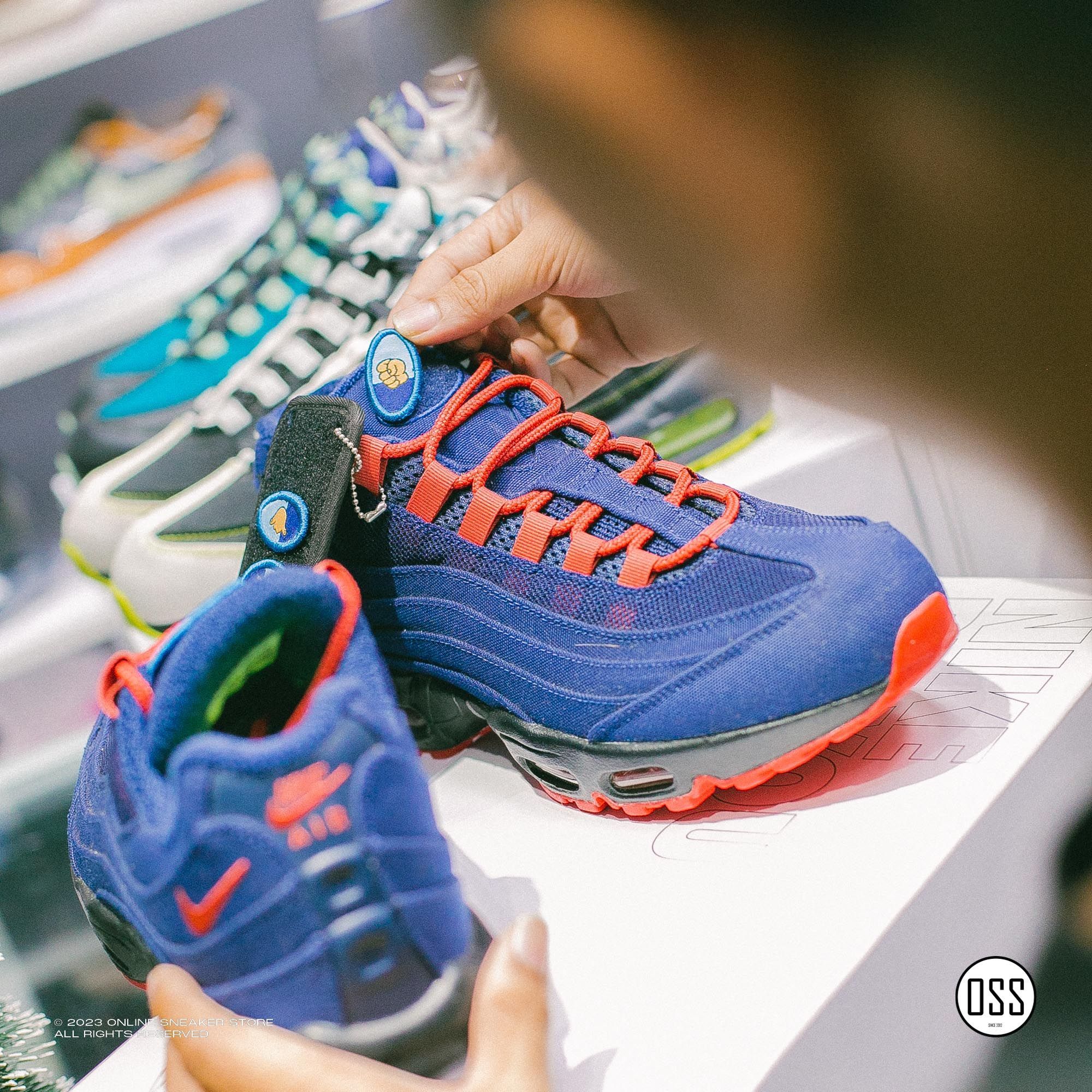 Nike Air Max 95 By You - Navy Twill / Turf Orange