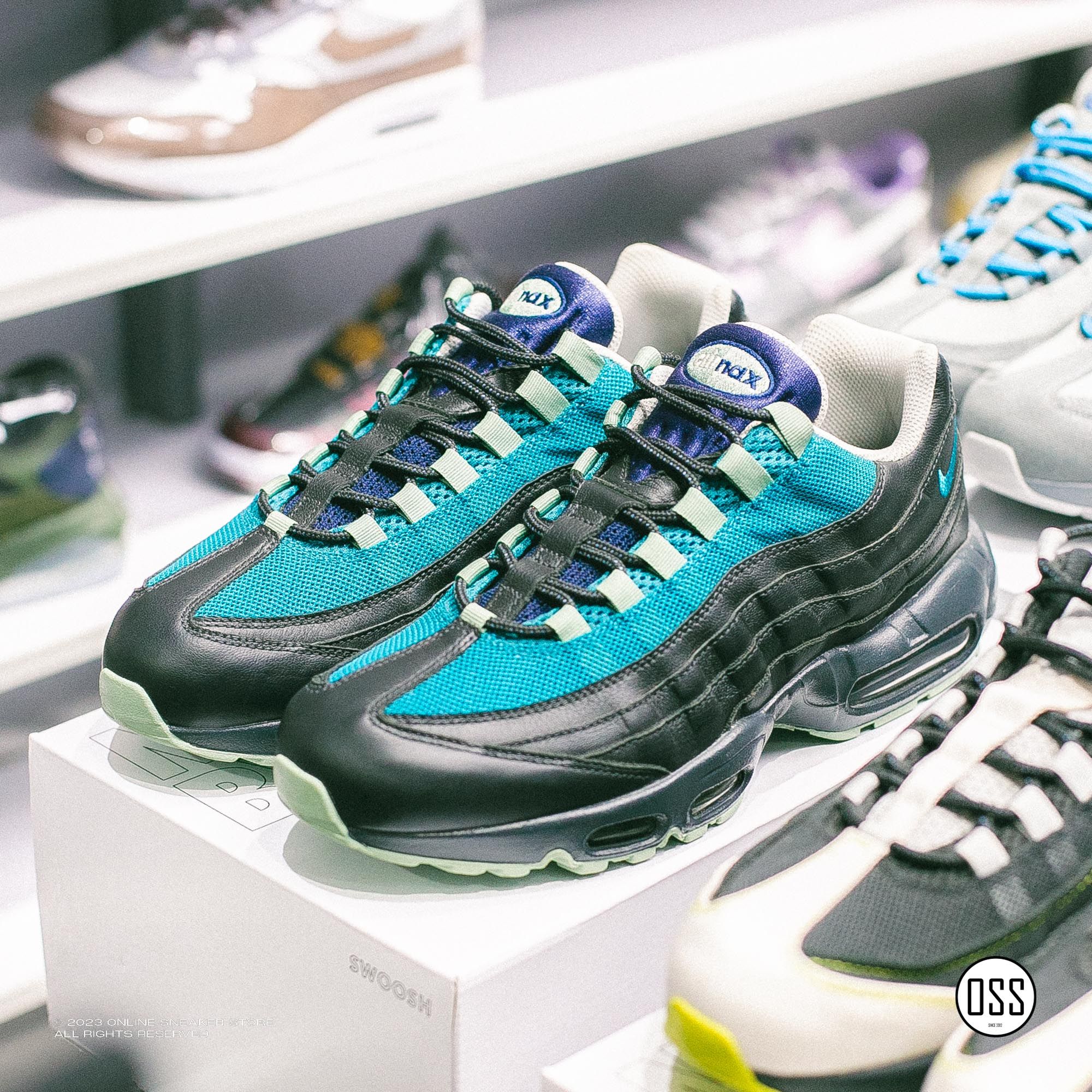  Nike Air Max 95 By You - Black Leather / Blustery 