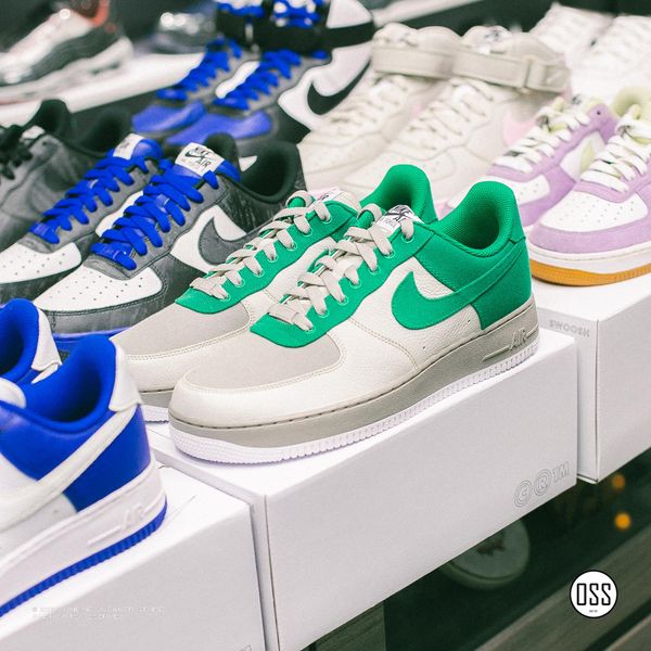  Nike Air Force 1 Low By You - Malachite Canvas / Sail Leather 