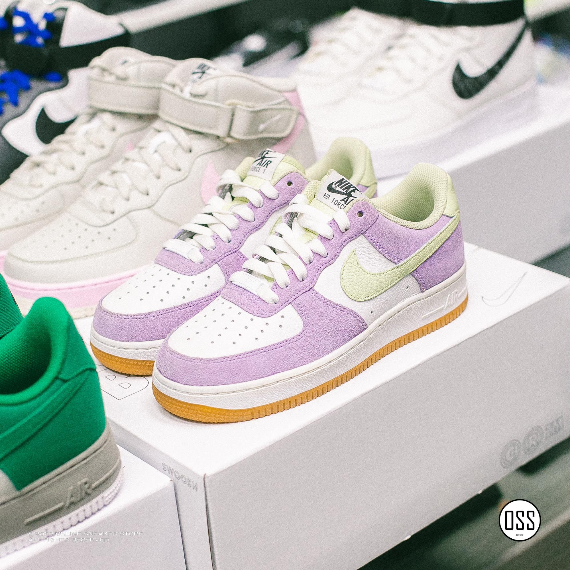  Nike Air Force 1 Low By You - Lilac Purple Suede 