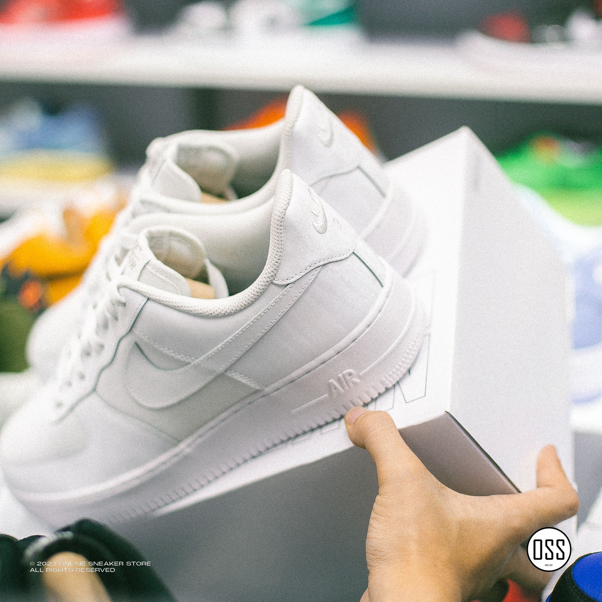  Nike Air Force 1 Low By You - White Satin / White Canvas 