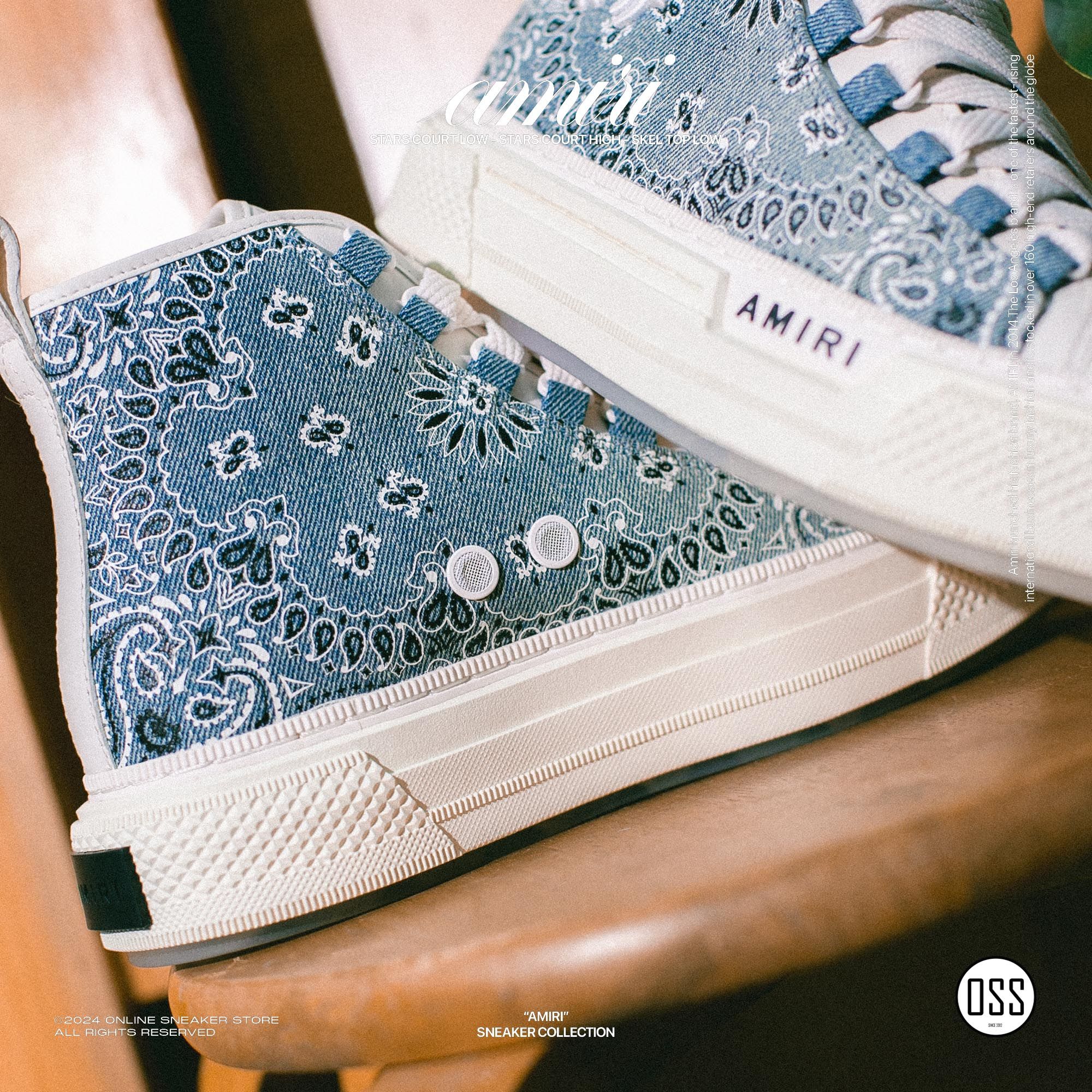 AMIRI M.A. COURT HI - CLAY INDIGO